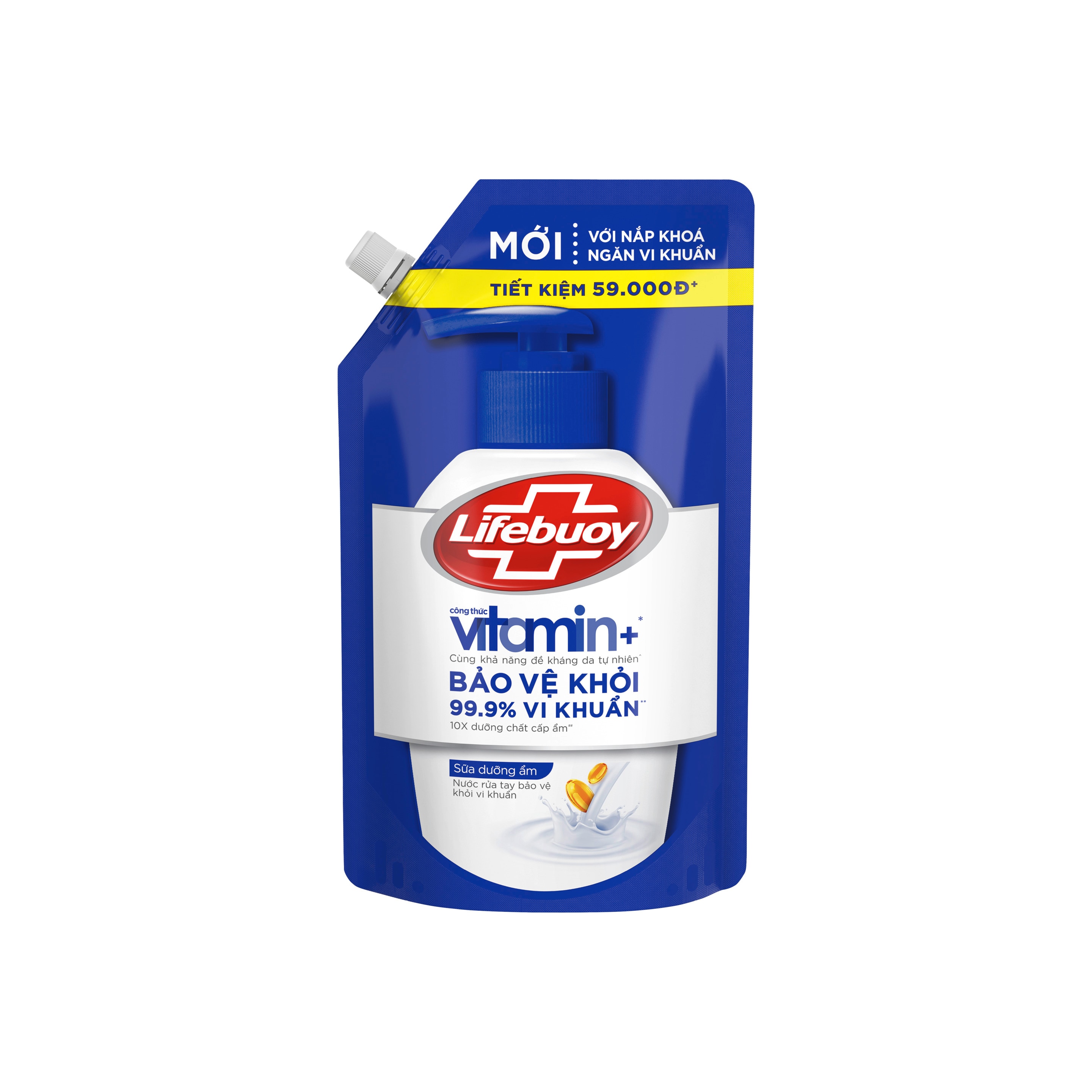 Nước Rửa Tay Lifebuoy Vitamin Sữa Dưỡng Ẩm (Túi)