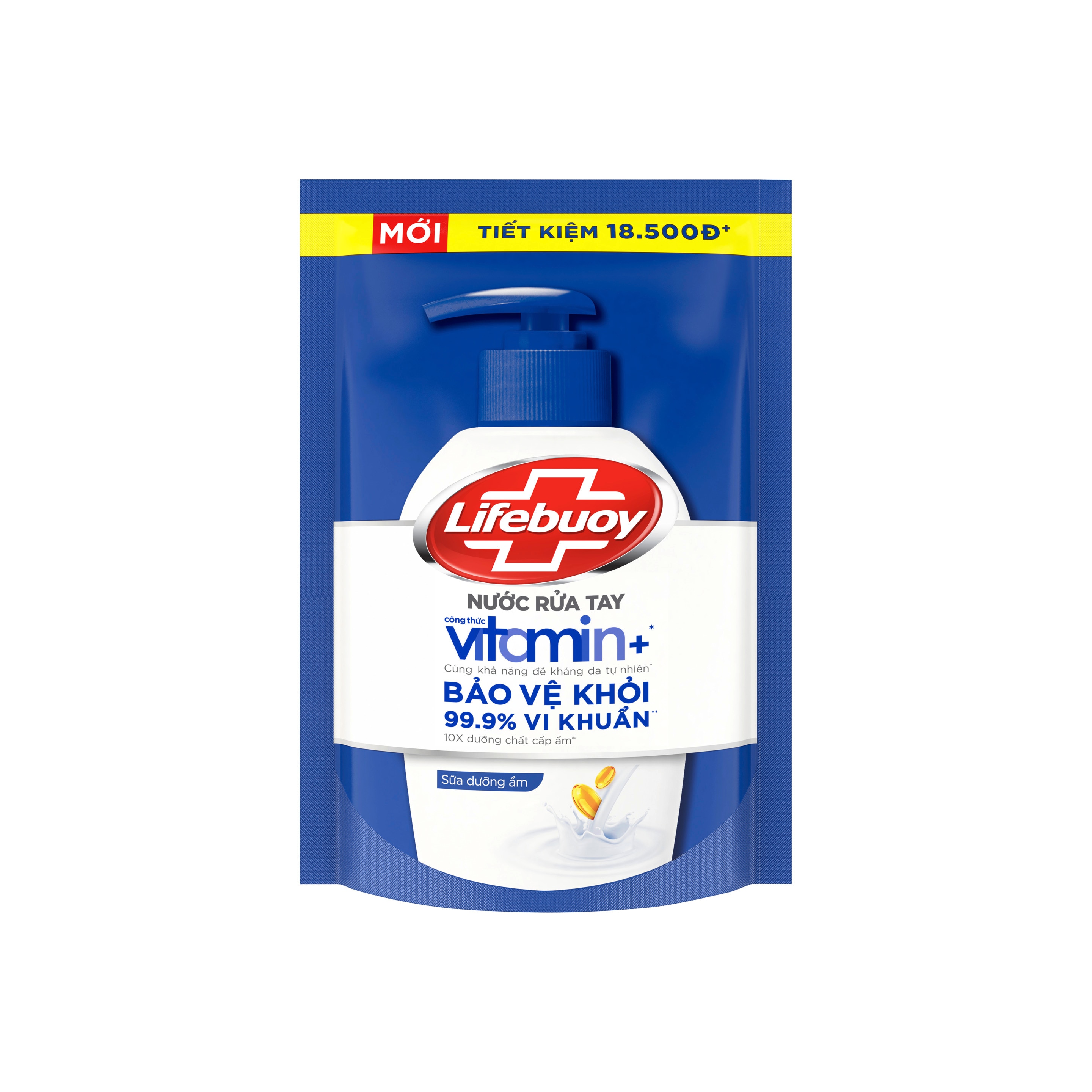 Nước Rửa Tay Lifebuoy Vitamin Sữa Dưỡng Ẩm (Túi) packshot