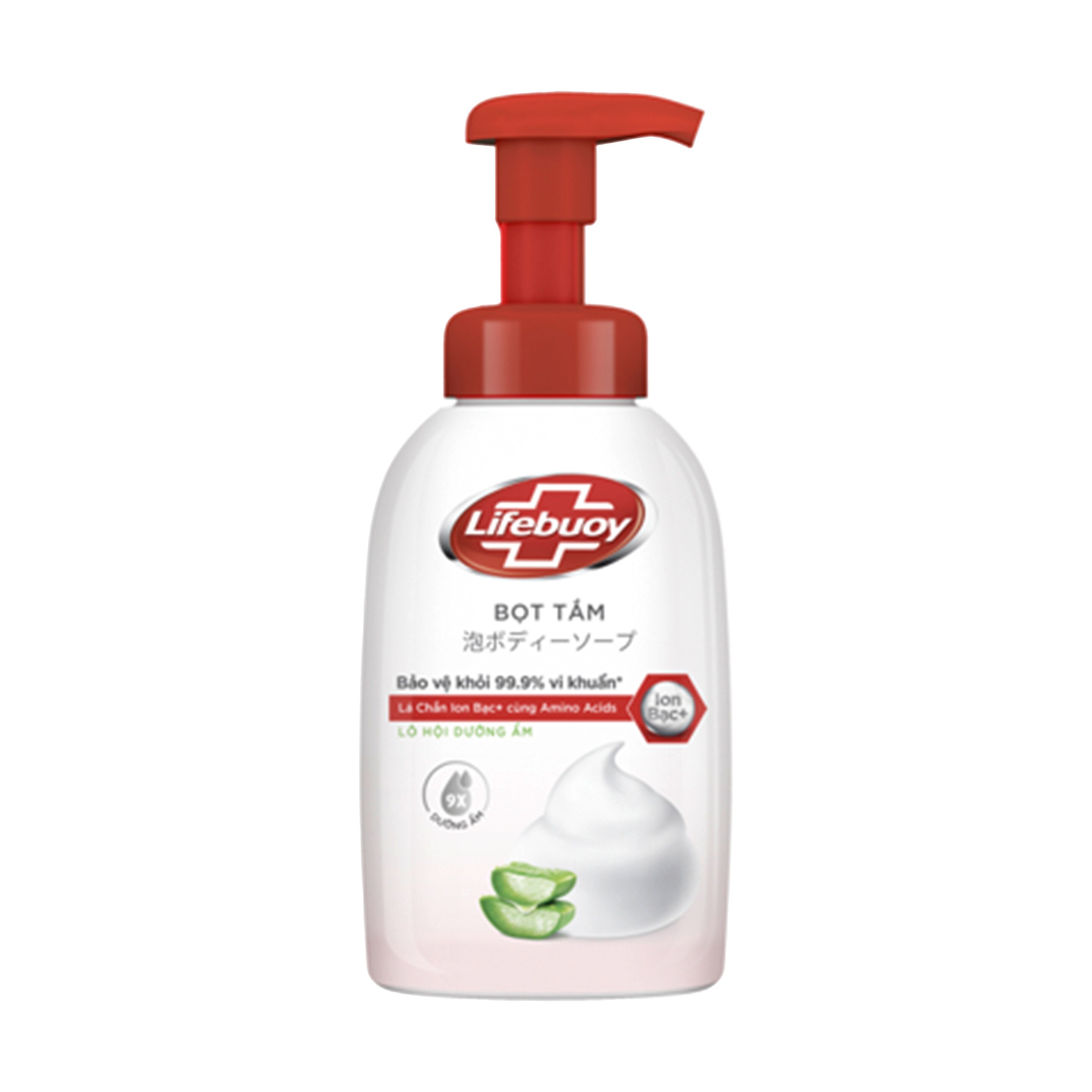 Bọt tắm dưỡng ẩm Lifebuoy hương Lô Hội 400ml packshot