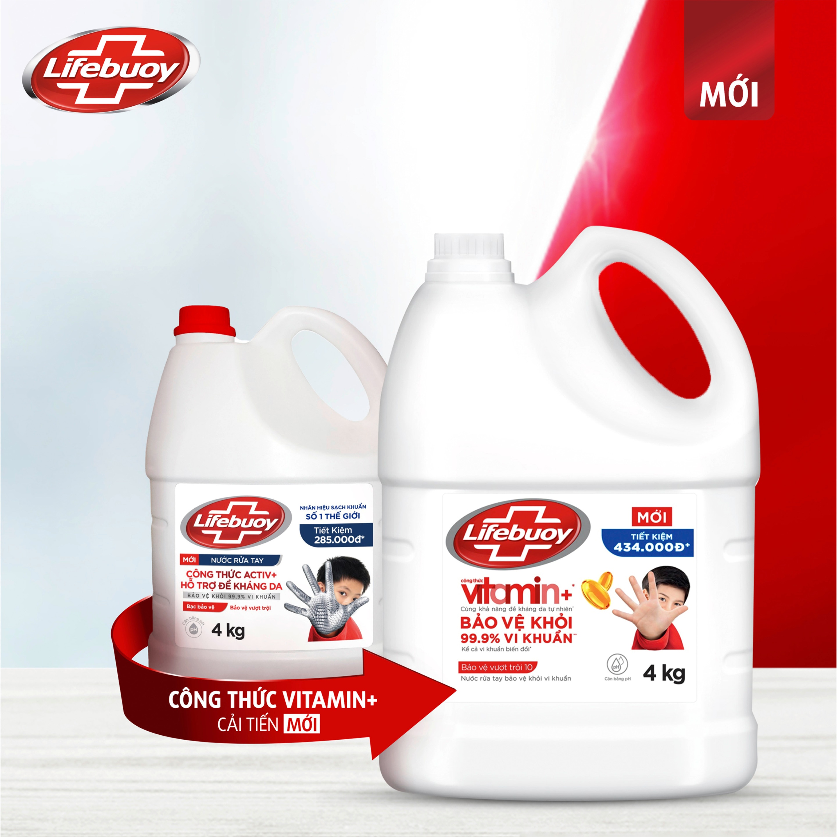 Nước Rửa Tay Lifebuoy Công Thức Vitamin+ (Can)