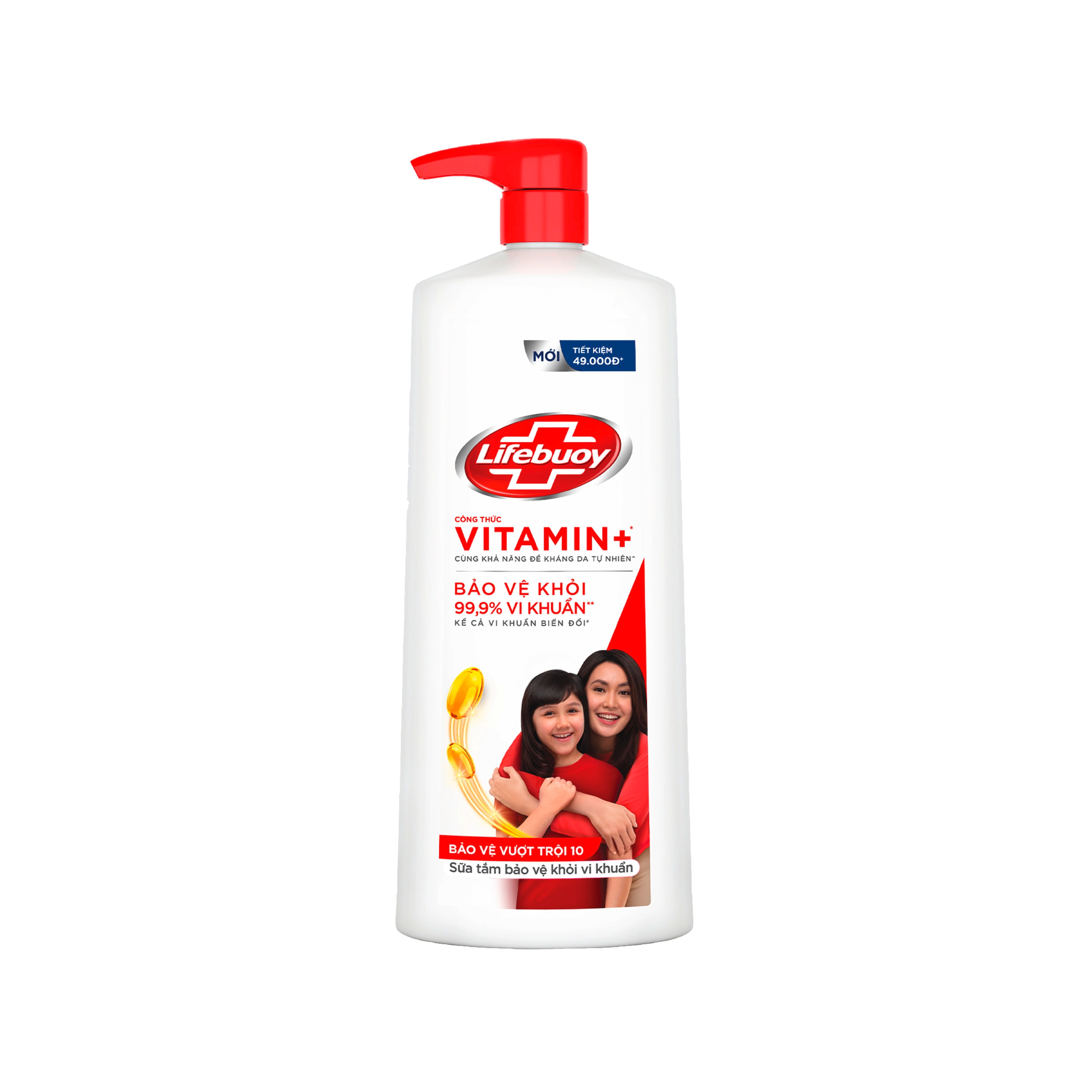 Sữa Tắm Lifebuoy Công thức Vitamin+ Bảo vệ vượt trội 10 (Chai)