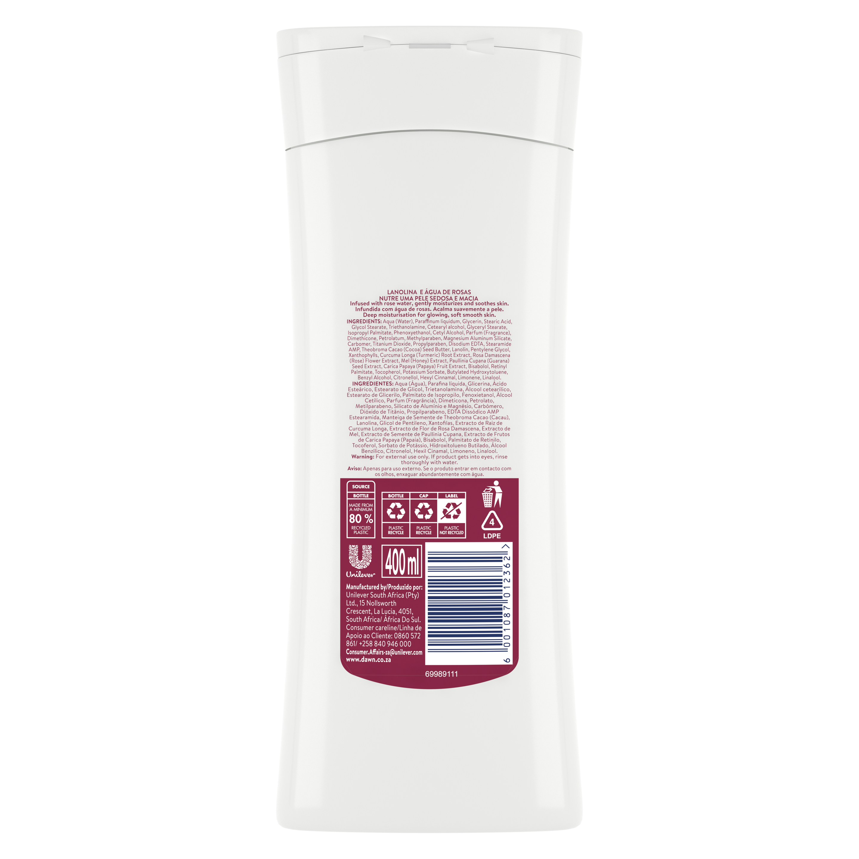 Dawn Rich Lanolin & Rose Water Body Lotion