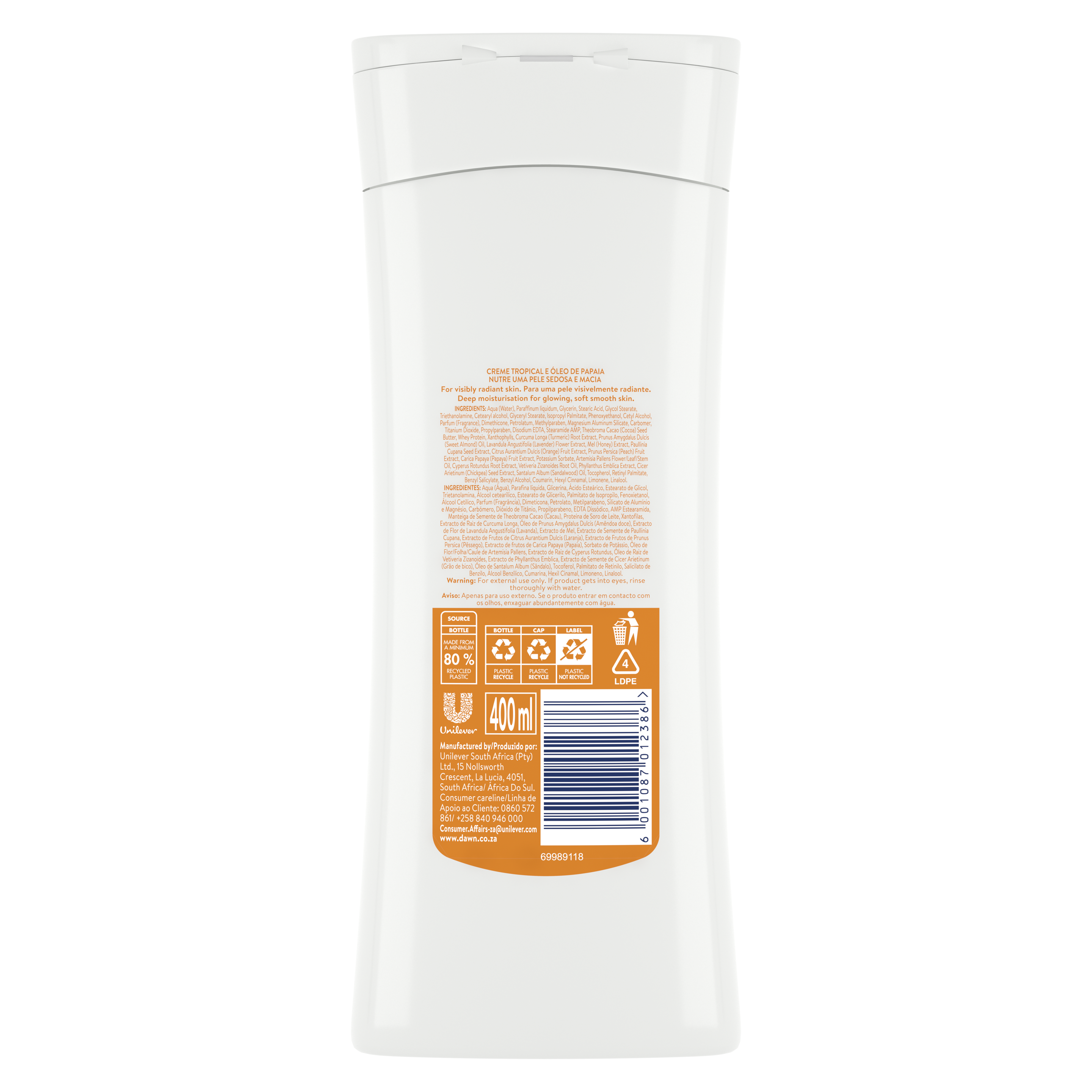 Dawn Tropical Cream & Papaya Oil Body Lotion