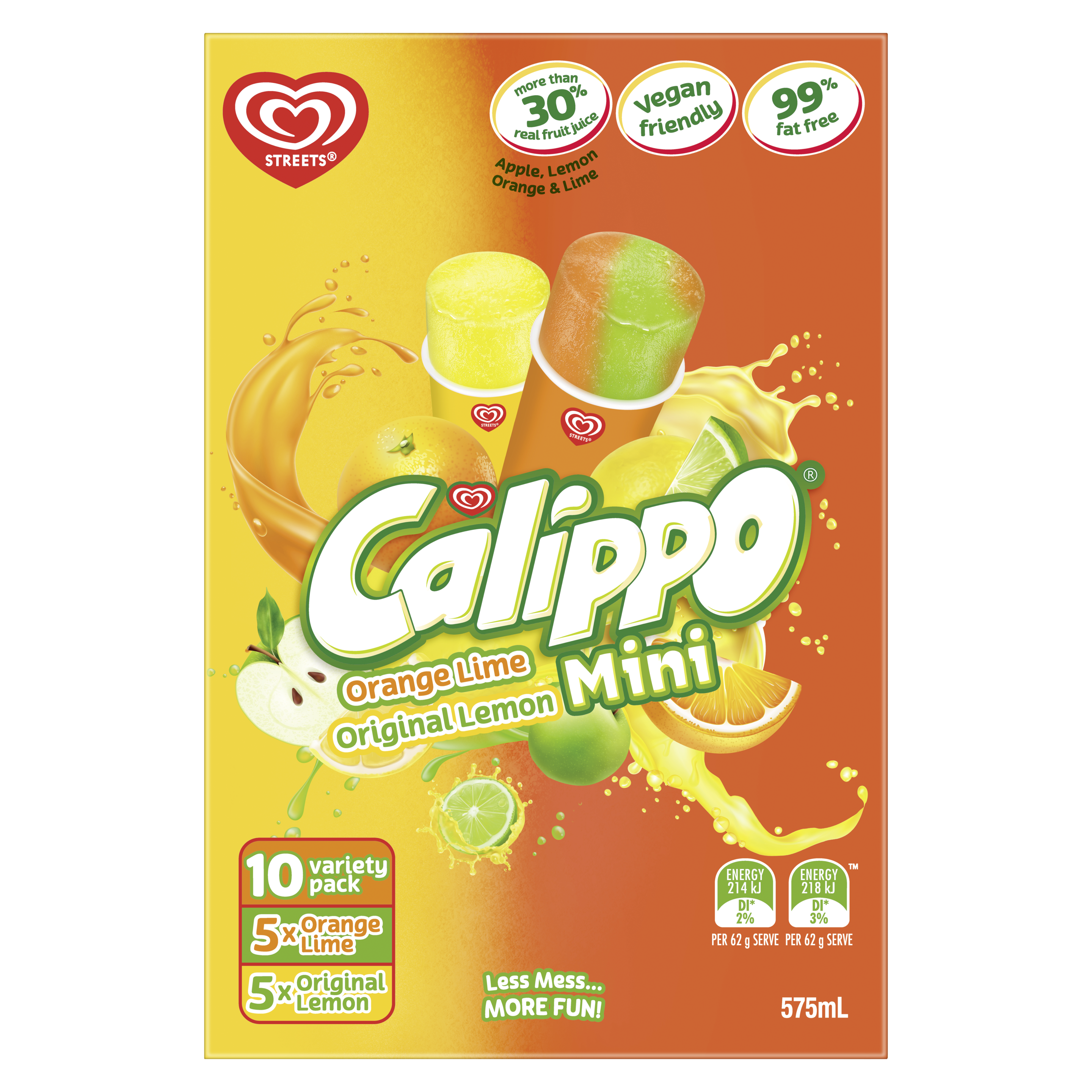 Calippo Minis Orange Lime & Original Lemon Multipack