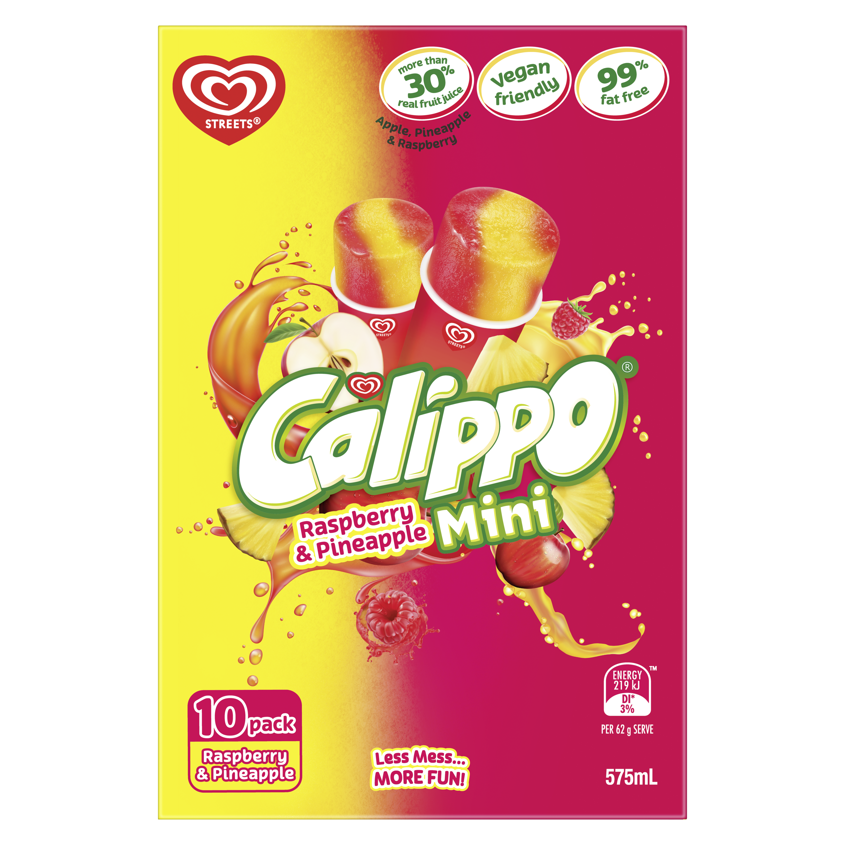 Calippo Minis Raspberry Pineapple Multipack