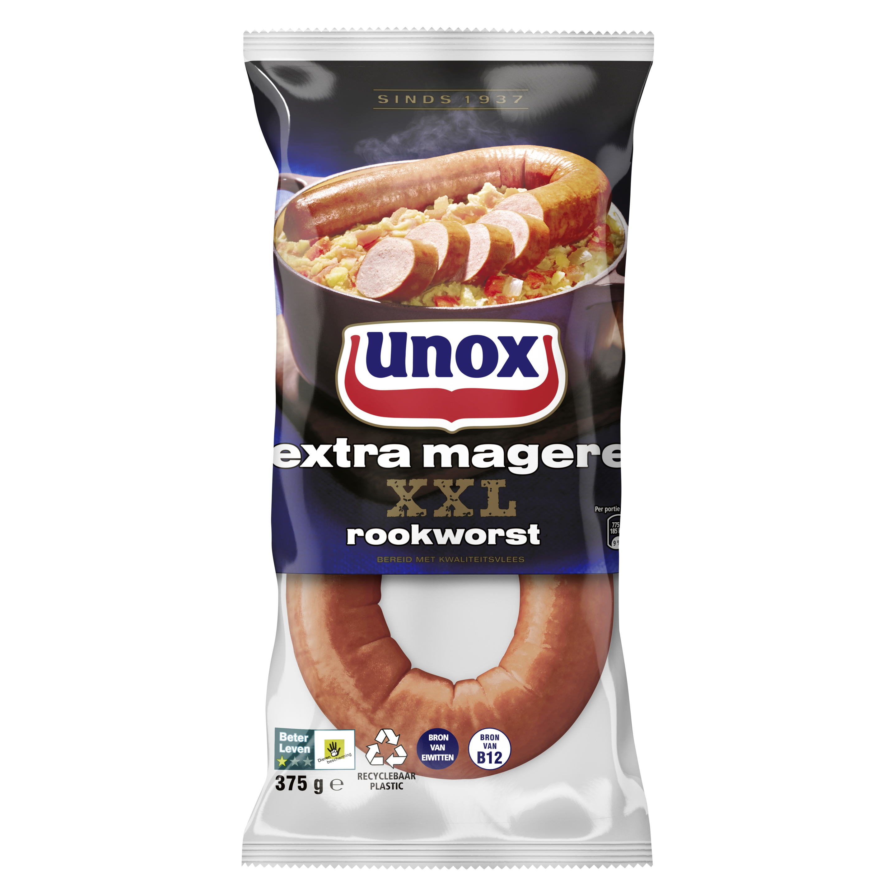 Unox  Rookworst mager 375 g