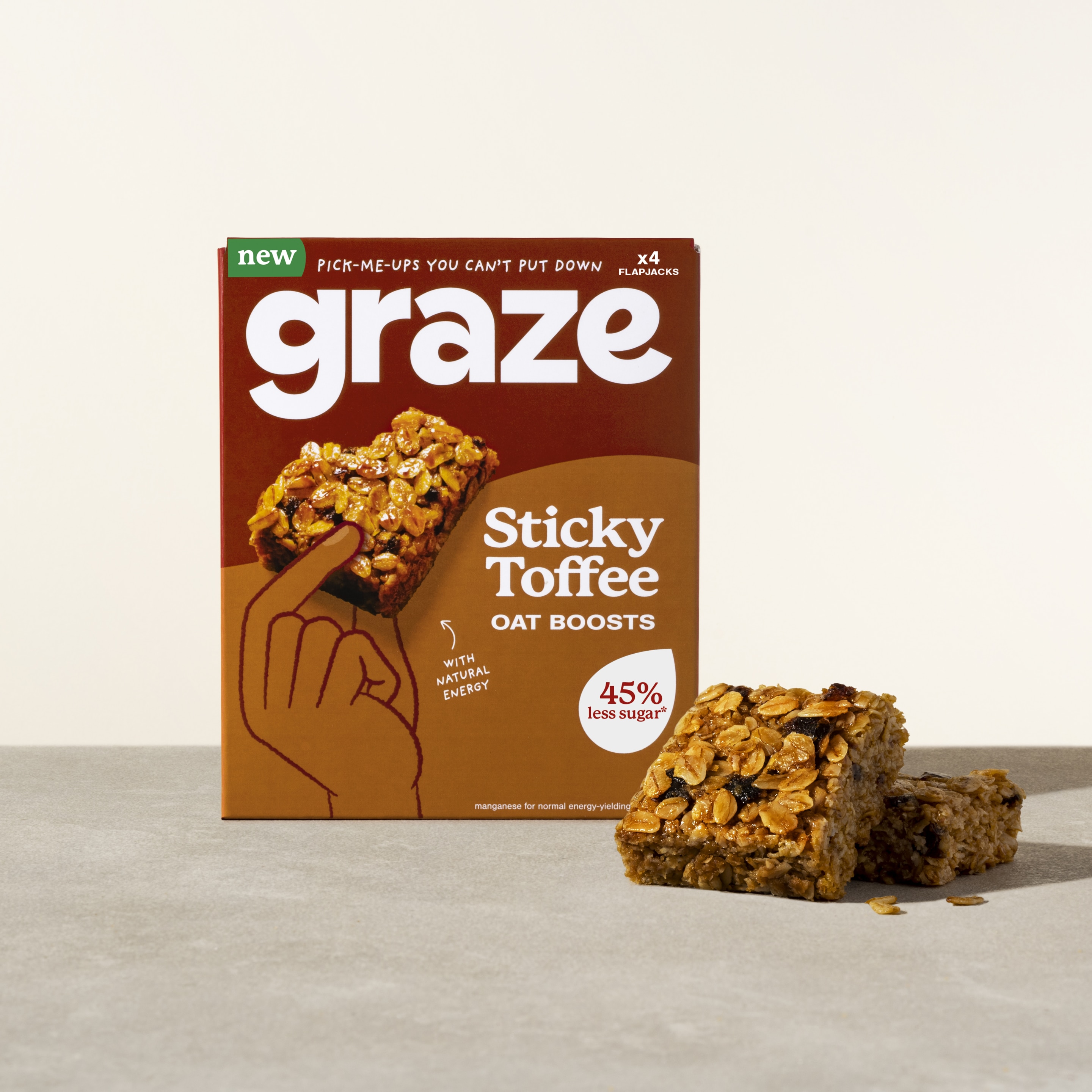 Graze Sticky Toffee Oat Boosts 4X30g