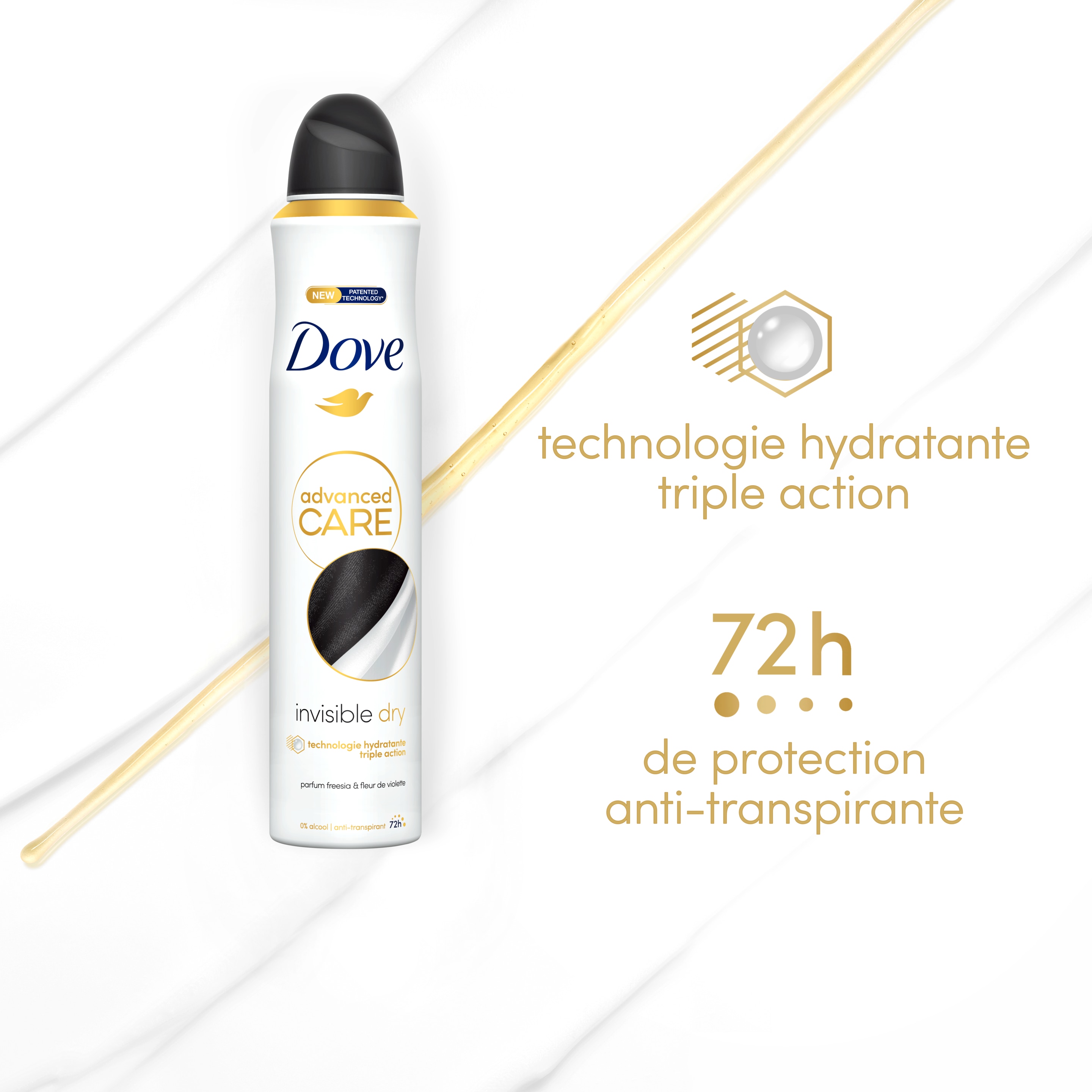 Anti Transpirant Advanced Care Invisible Dry Spray 200ml Dove France 2960