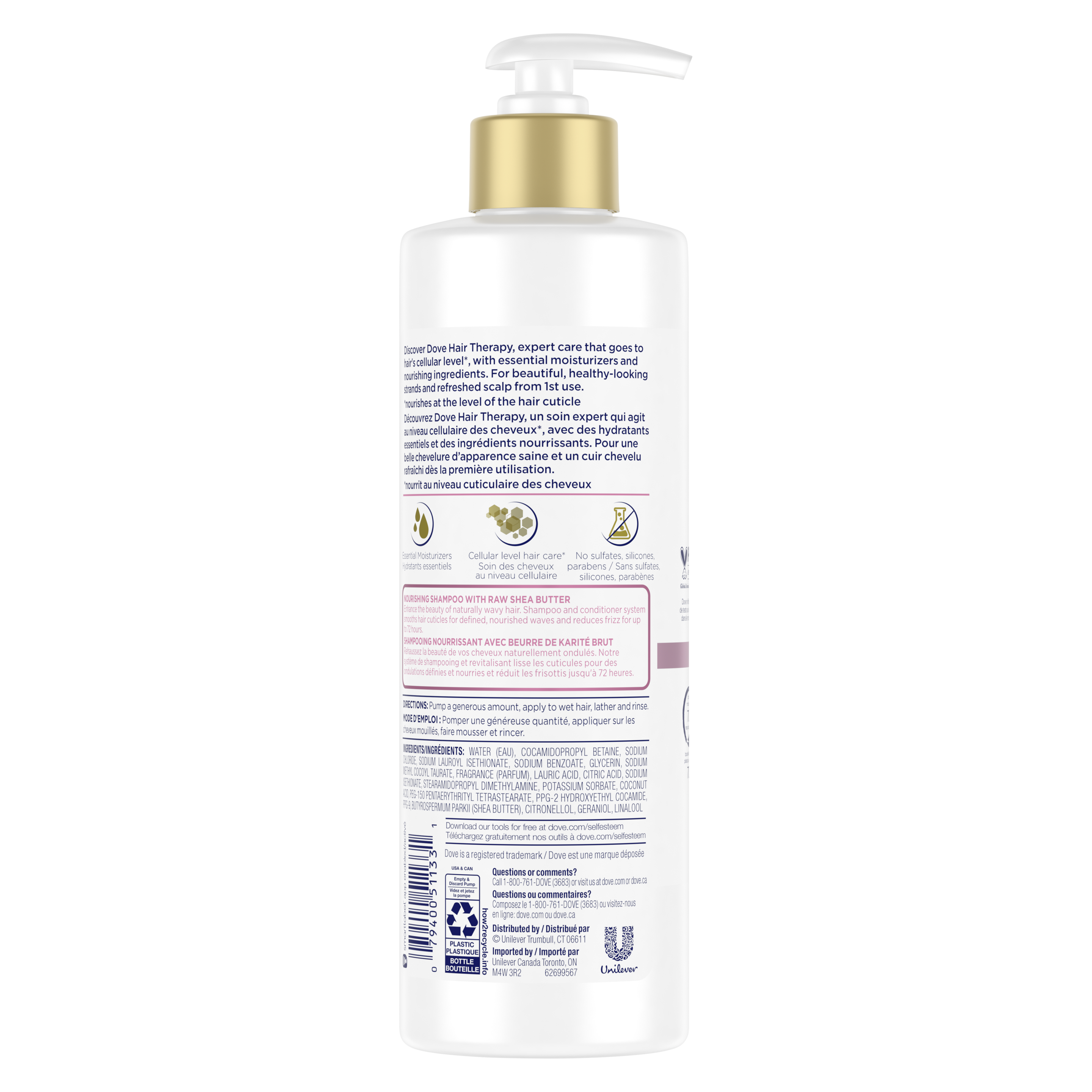 Dove Hair Therapy Endless Waves Shampoo Back