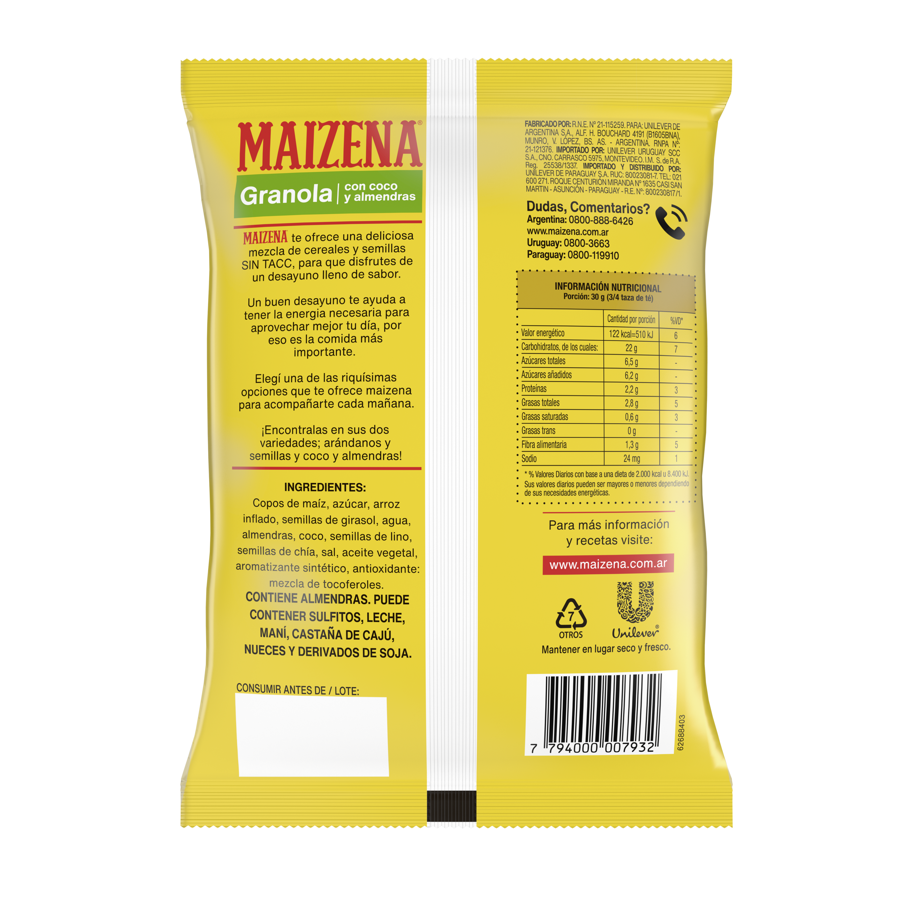 Premezcla de bizcochuelo sabor Chocolate sin TACC - Maizena