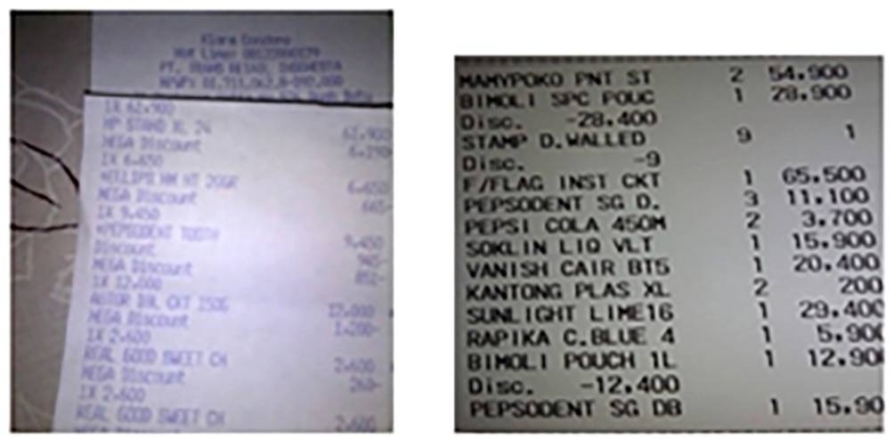 Contoh struk dari e-commerce