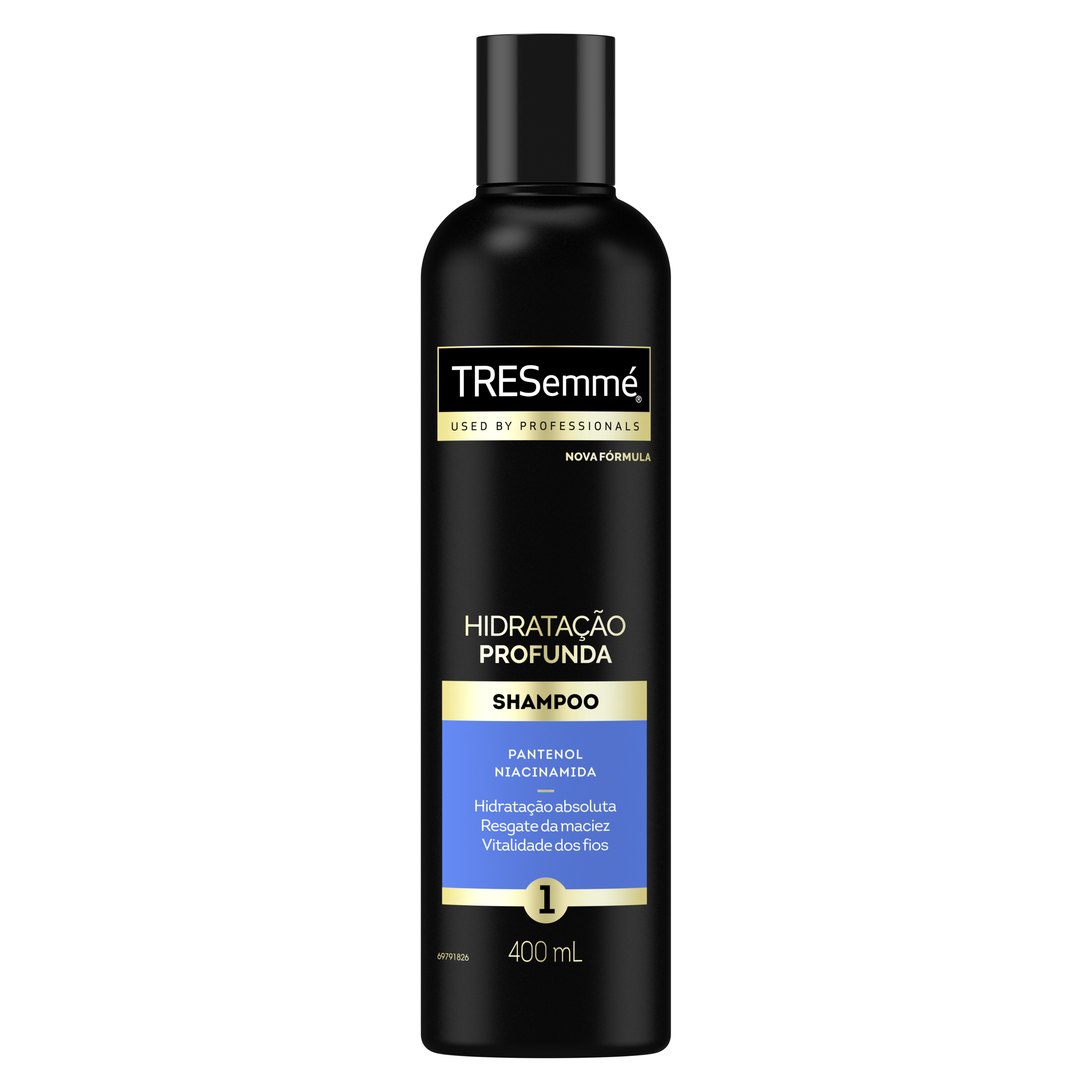 Shampoo TRESemme Hidratacao Profunda 400mL - Parte frontal da embalagem