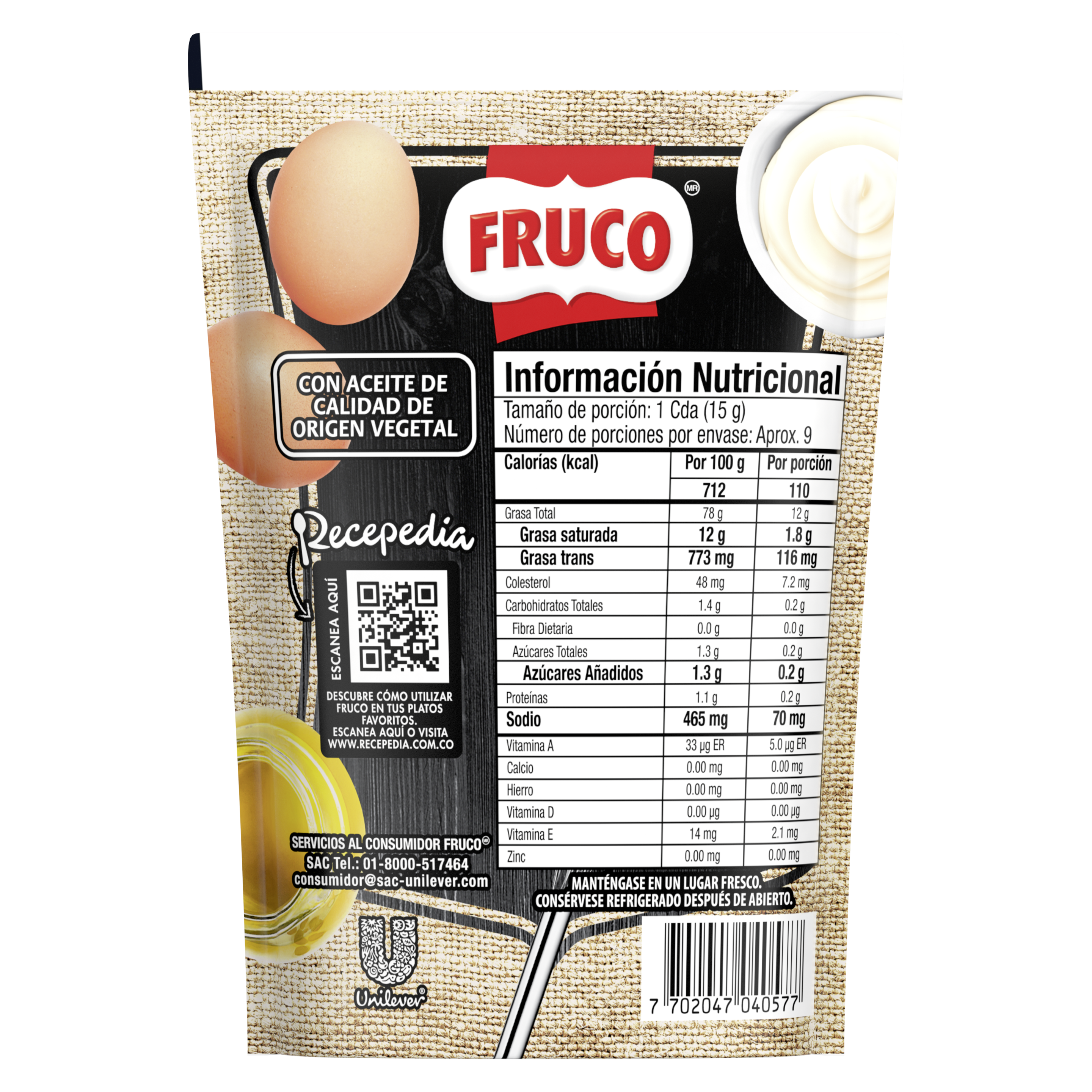 Mayonesa Receta Artesanal Fruco Doypack 140g