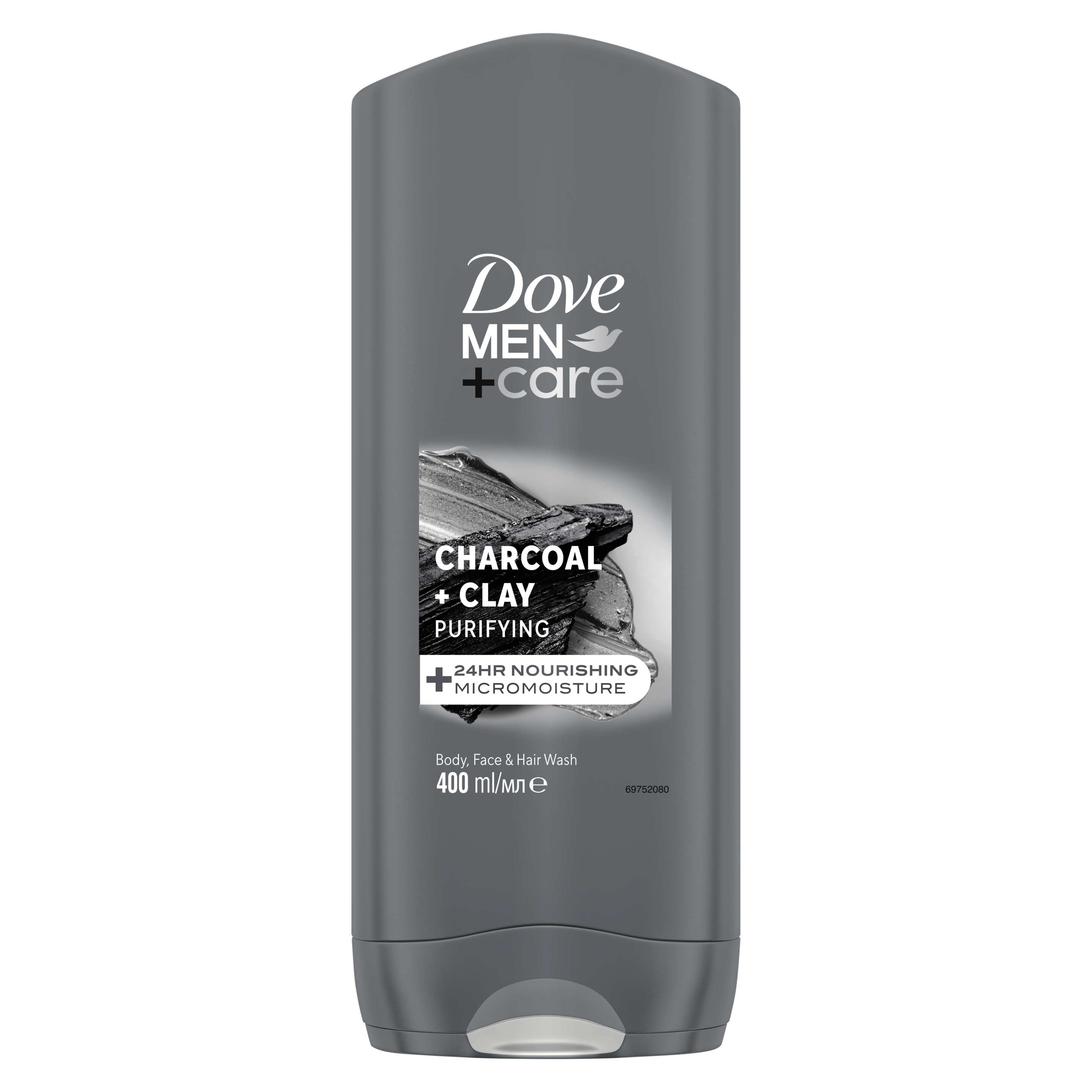 Dove Men+Care Charcoal & Clay tusfürdő testre és arcra 400ml