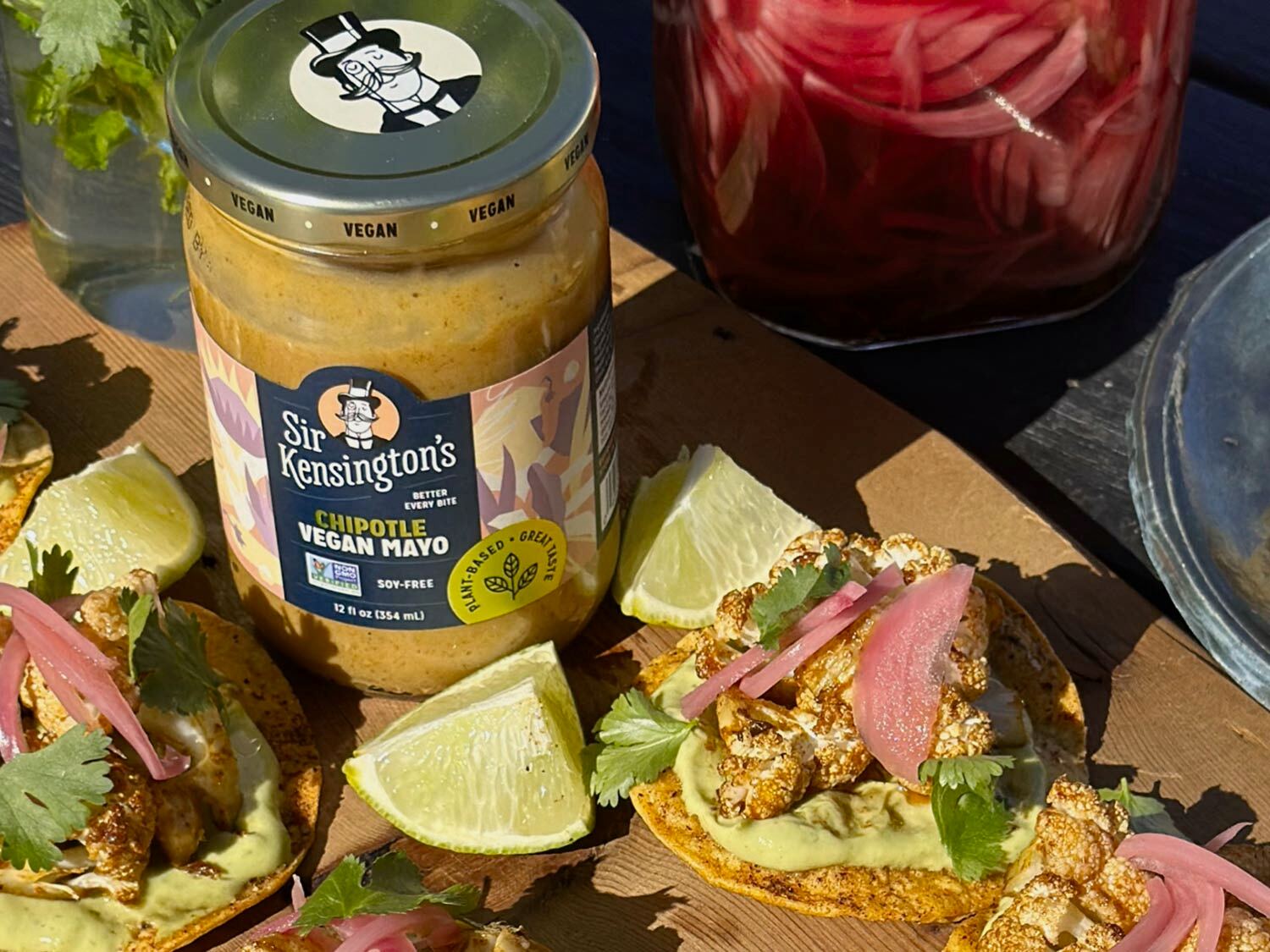 Mini Chipotle Roasted Cauliflower Tostadas