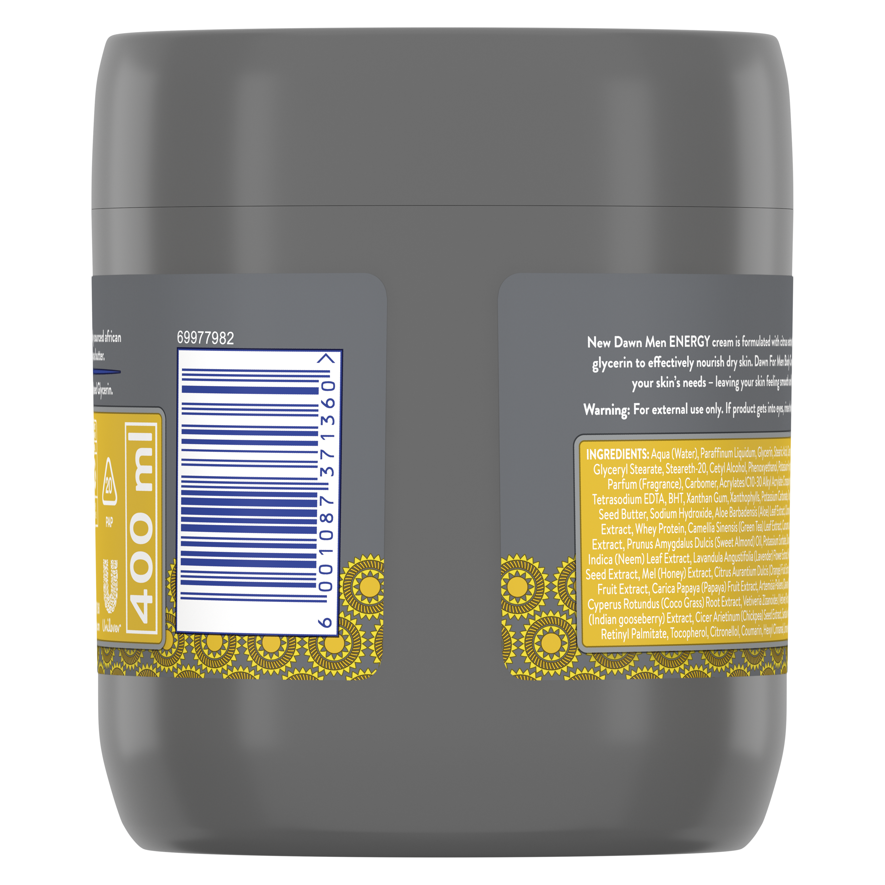 Dawn Men Energy Revitalizing Body Cream