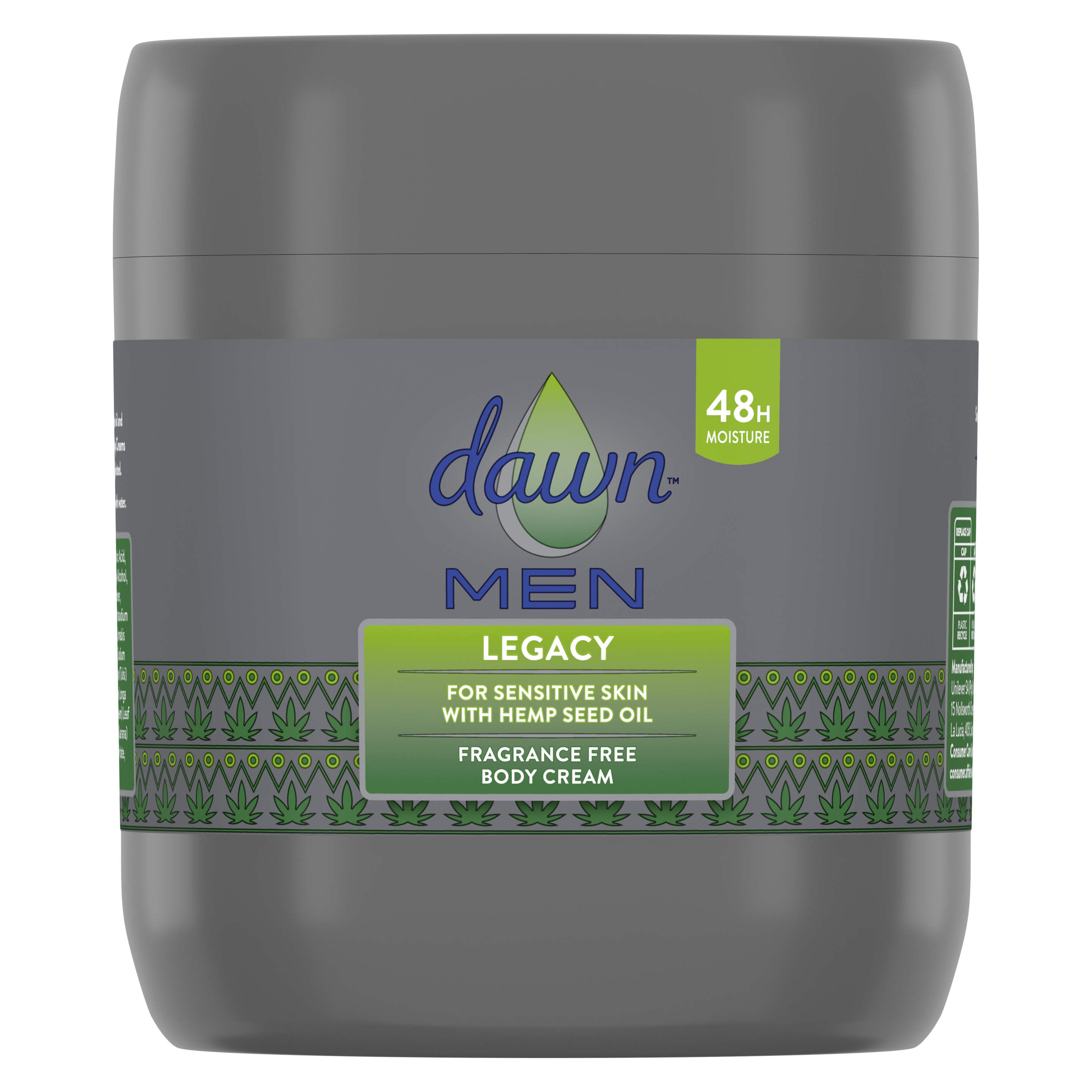 Dawn Men Legacy Fragrance Free Body Cream 400ml
