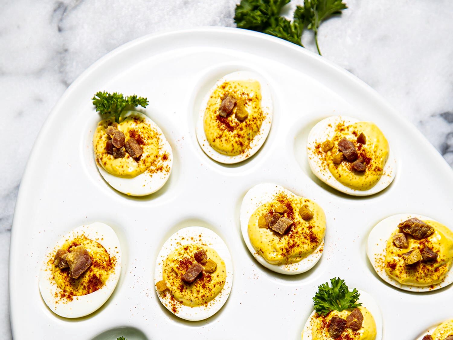 Deviled Eggs With Pancetta