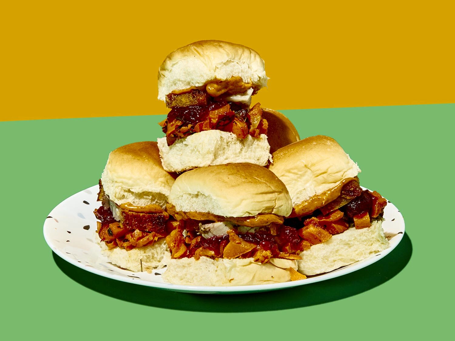 Recipe: Lechon And Sweet Potato Hash Sliders