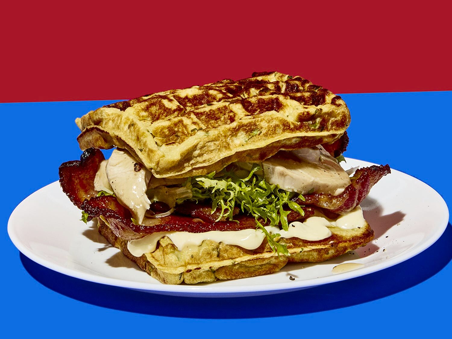 Mashed Potato “waffle” Breakfast Sandwich