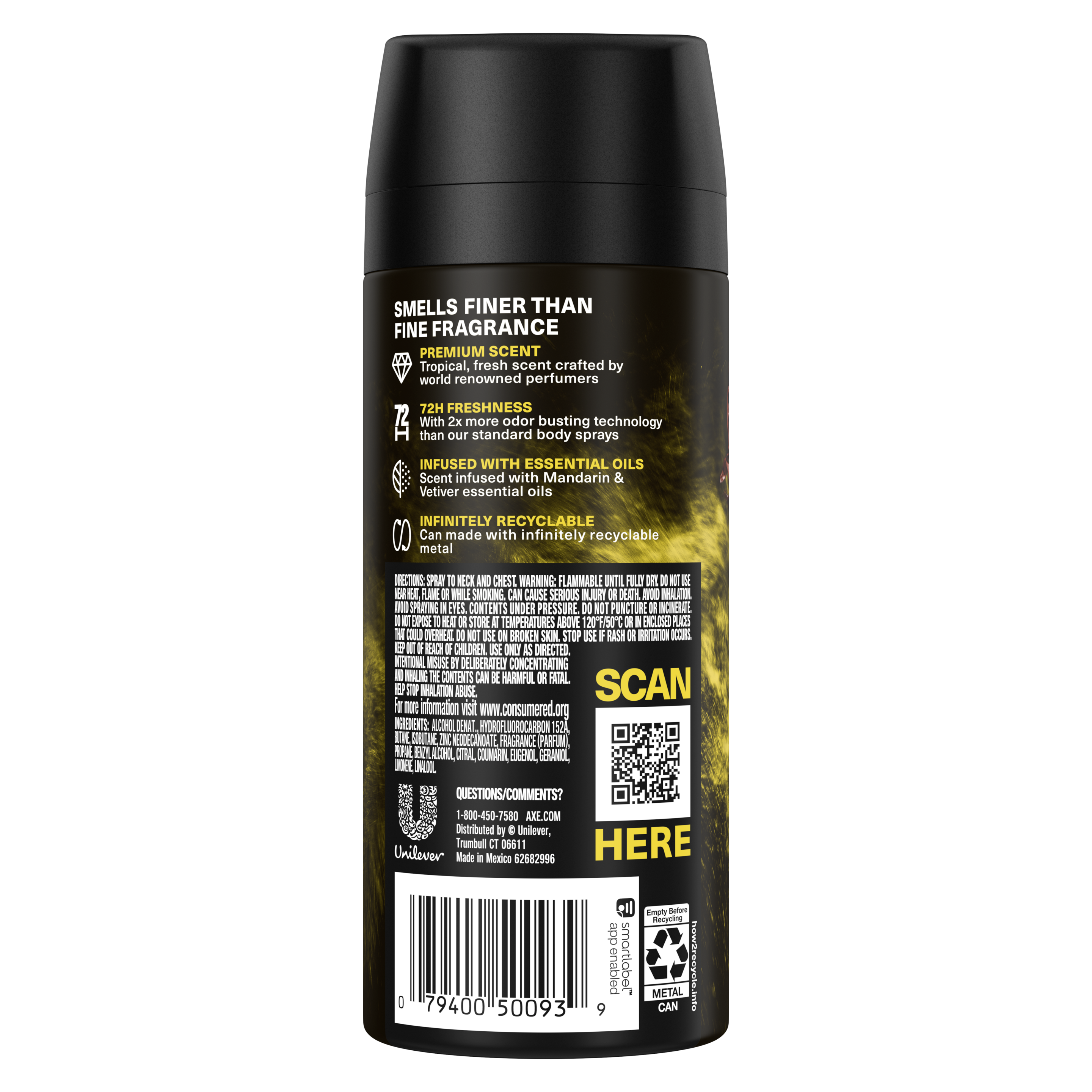 Golden Mango Premium Deodorant Body Spray Back