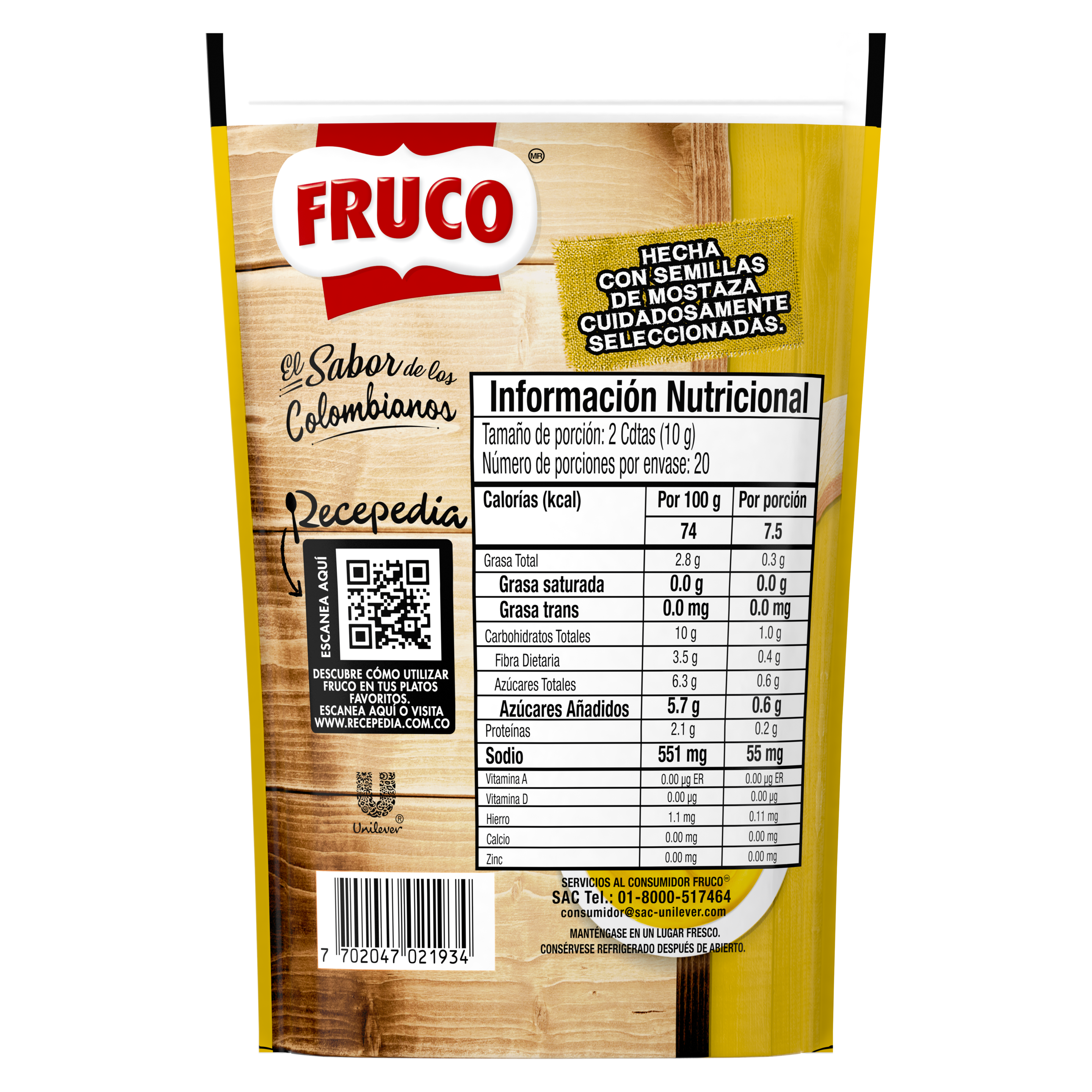 Salsa  Mostaza Fruco