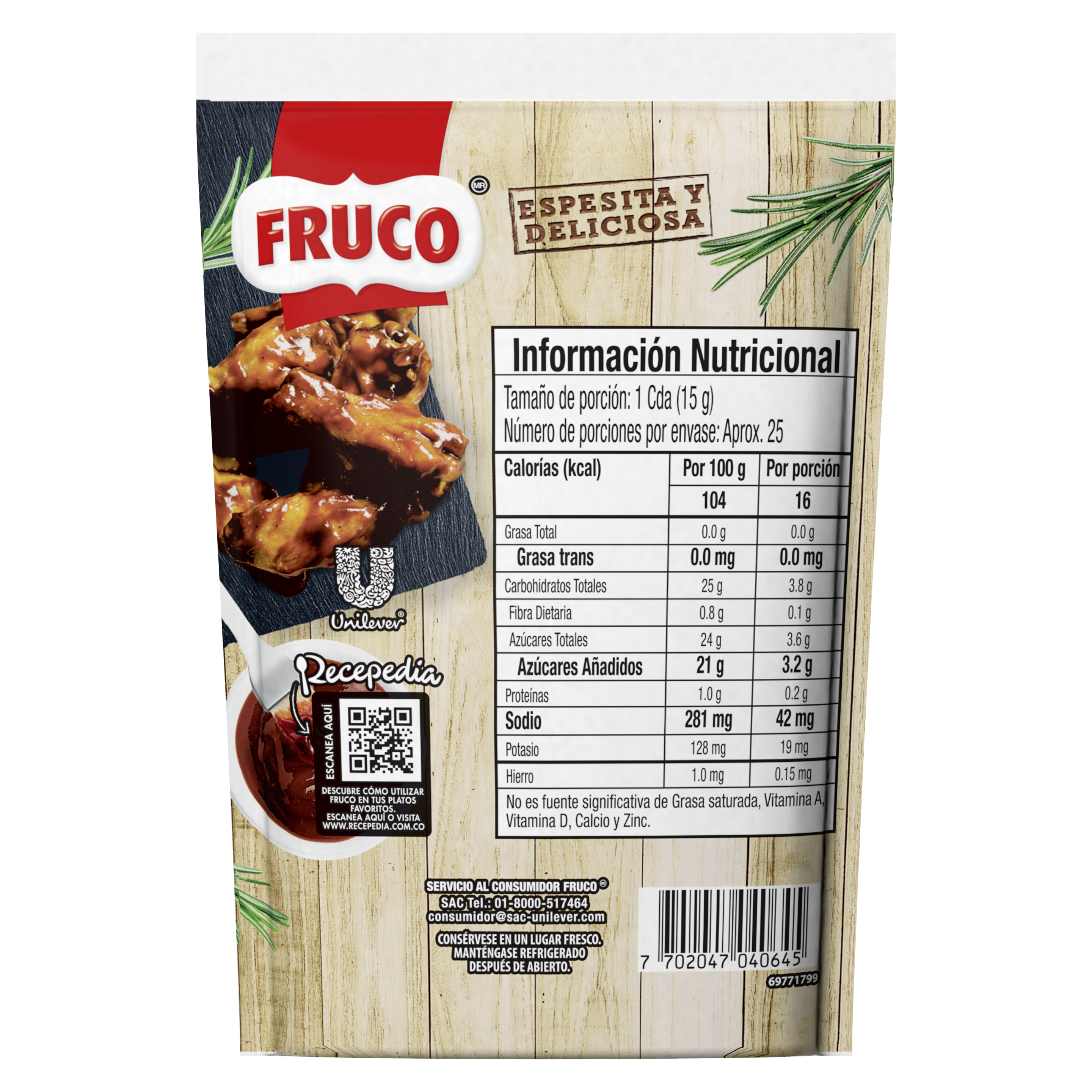 Salsa BBQ Receta Artesanal Fruco Doypack 380g