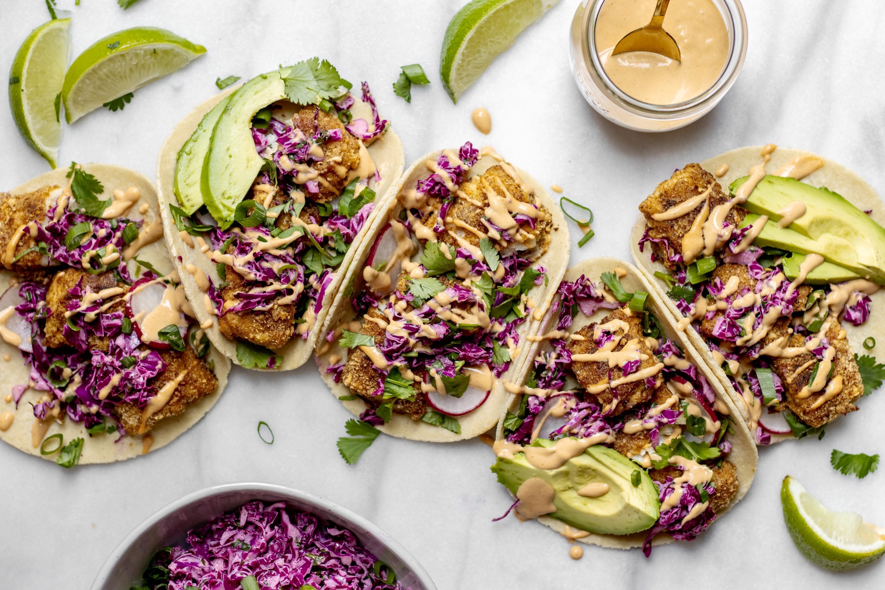 crispy-baked-fish-tacos-with-cilantro-lime-cabbage-slaw