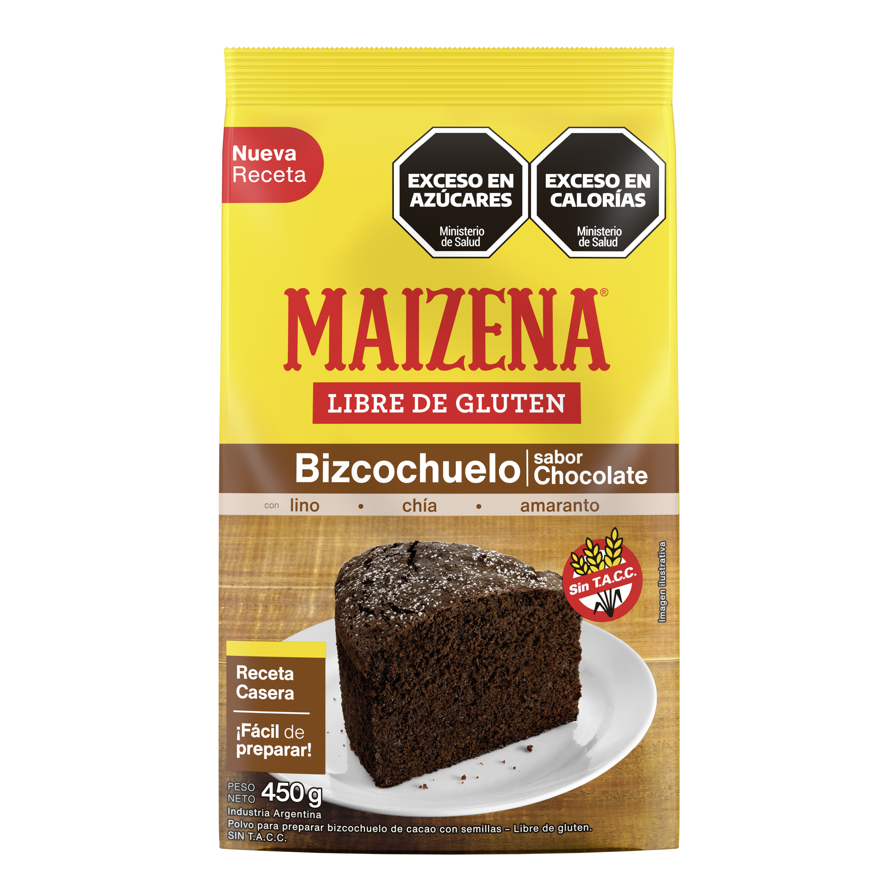 Premezcla de bizcochuelo sabor Chocolate sin TACC - Maizena