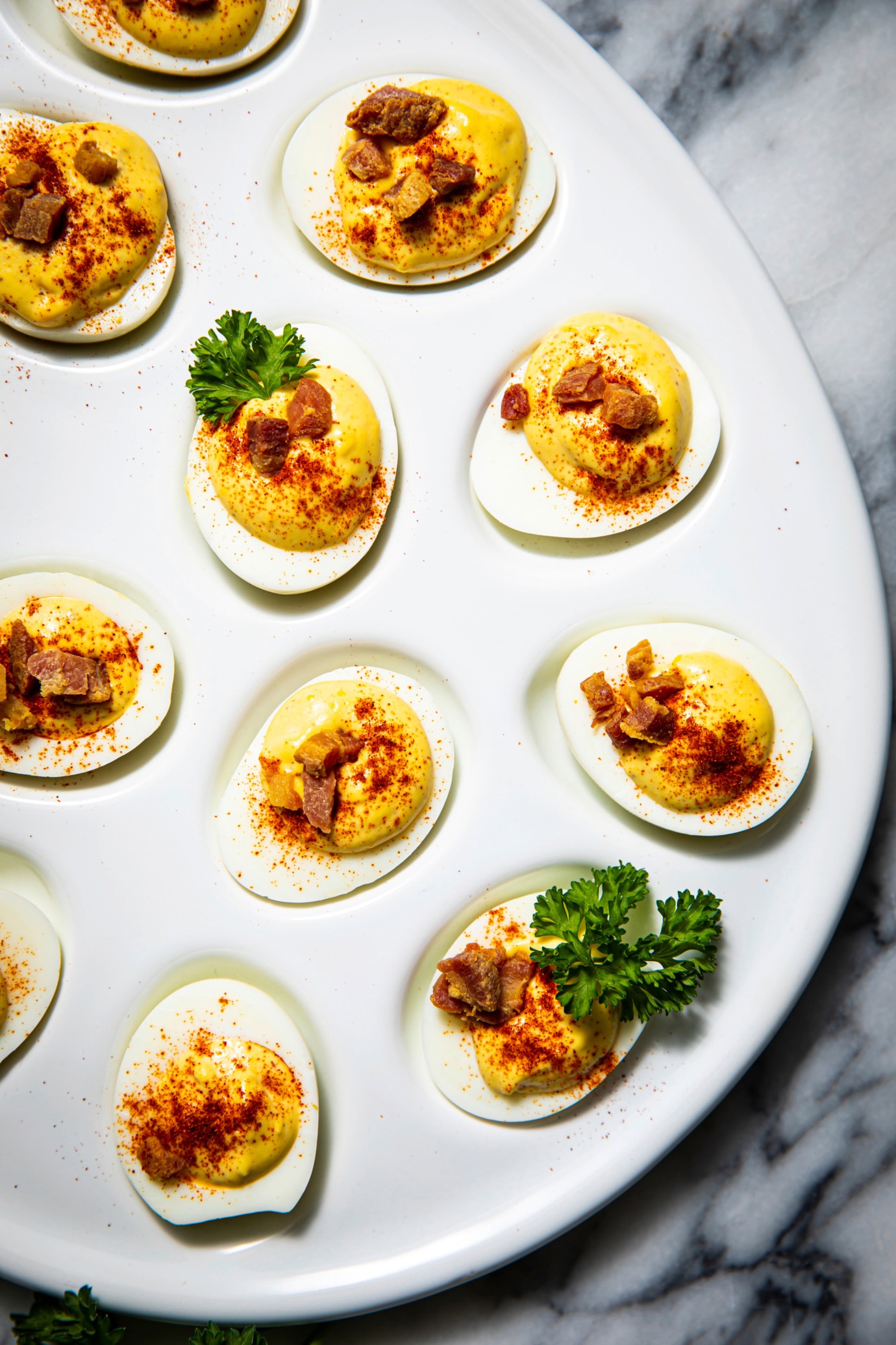 Deviled Eggs with Pancetta | Sir Kensington's