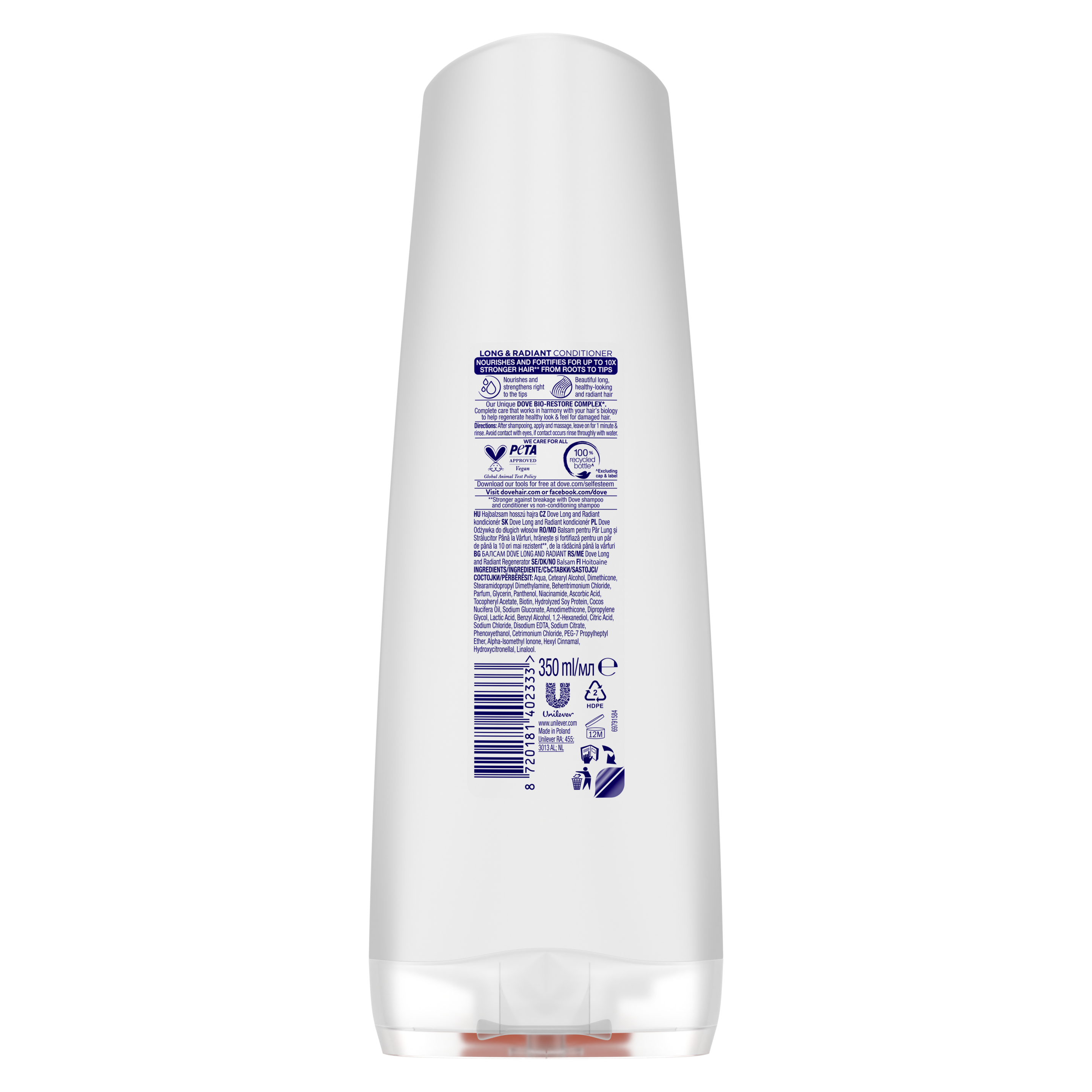 DOVE Ultra Care Long & Radiant Odżywka 350ml