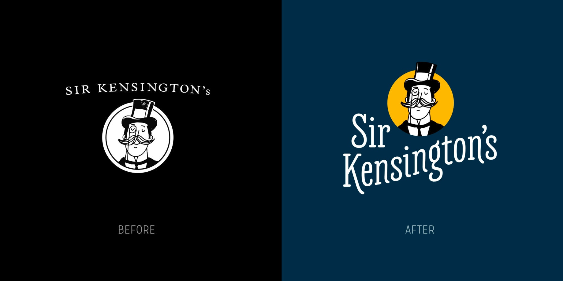 Sir Kensingtons Redesign Logo Before After