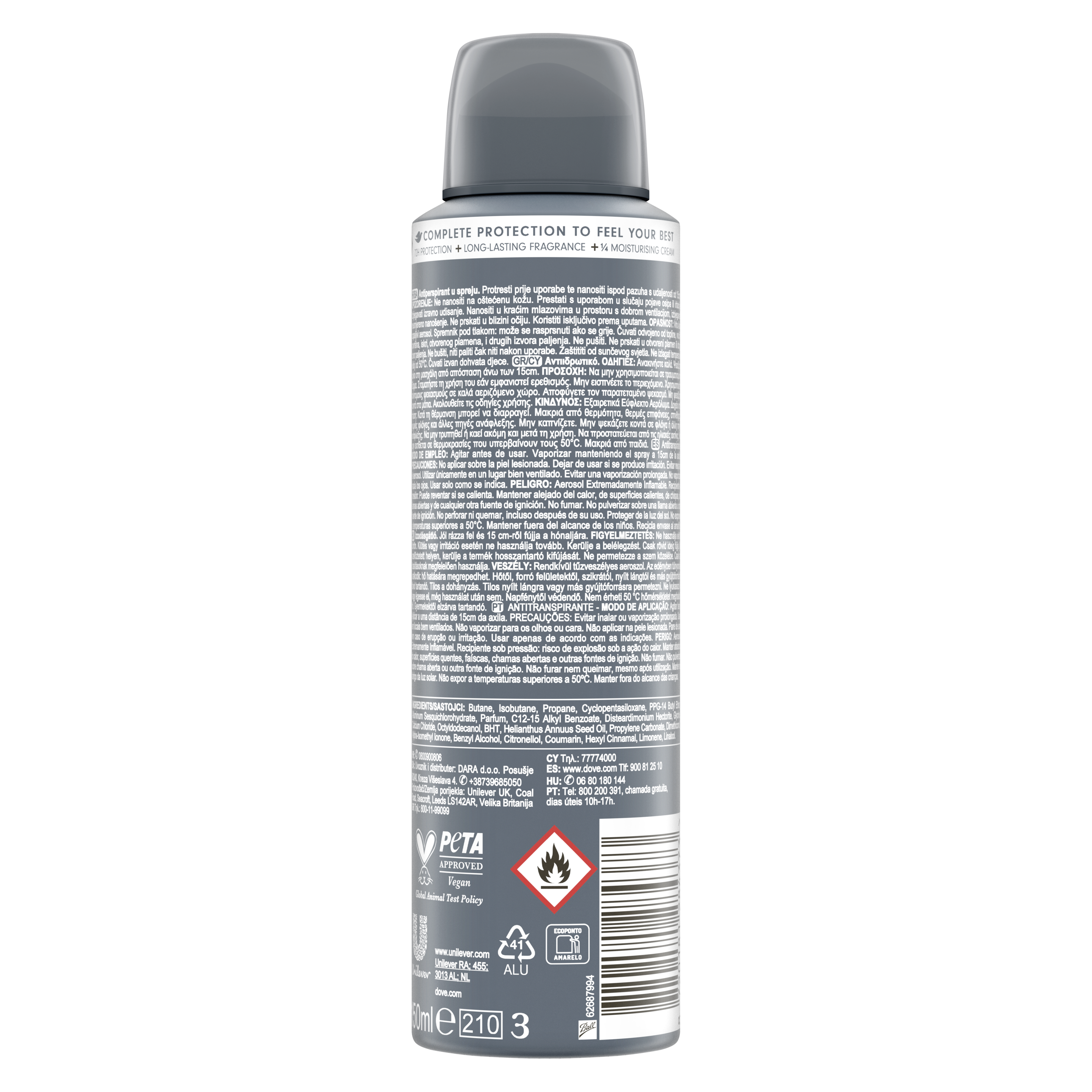 Men+Care Antitranspirante Aerosol Invisible Dry