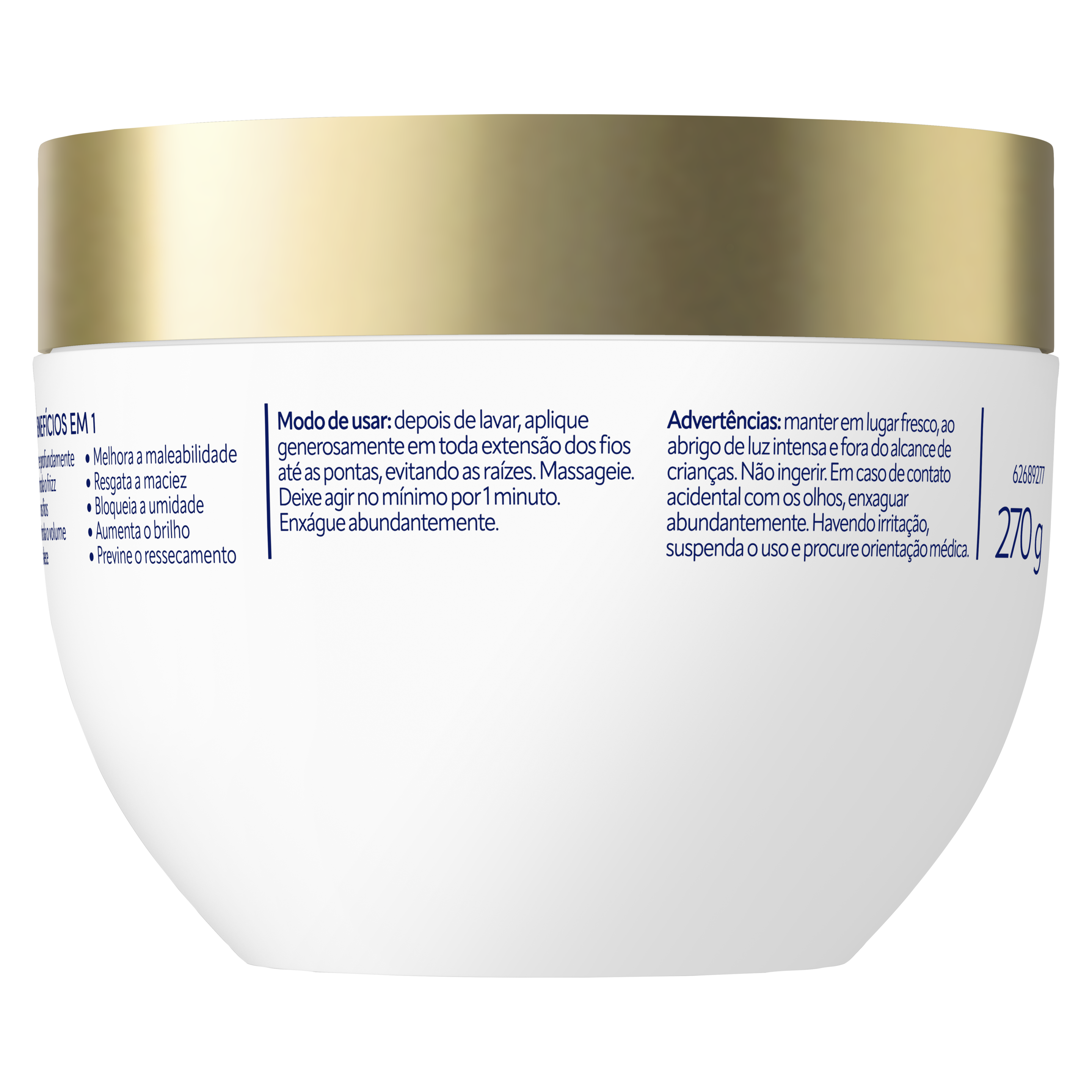 Máscara de Tratamento Dove 10 em 1 Nutrição + Fusão de Óleos 270g