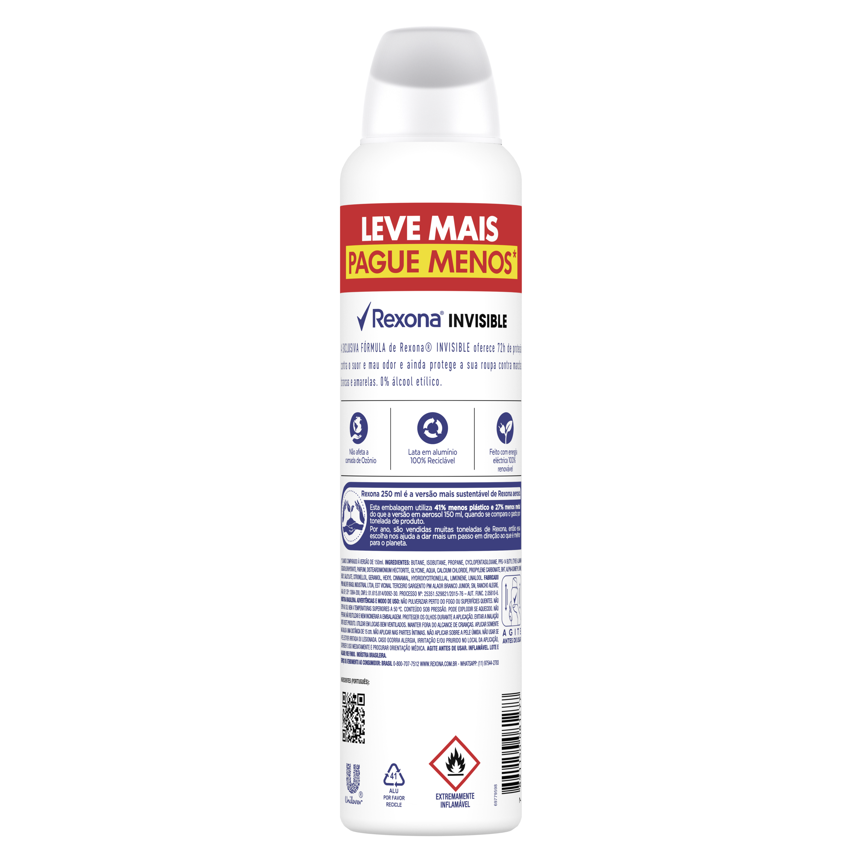 Antitranspirante Rexona Feminino Aerosol Invisible