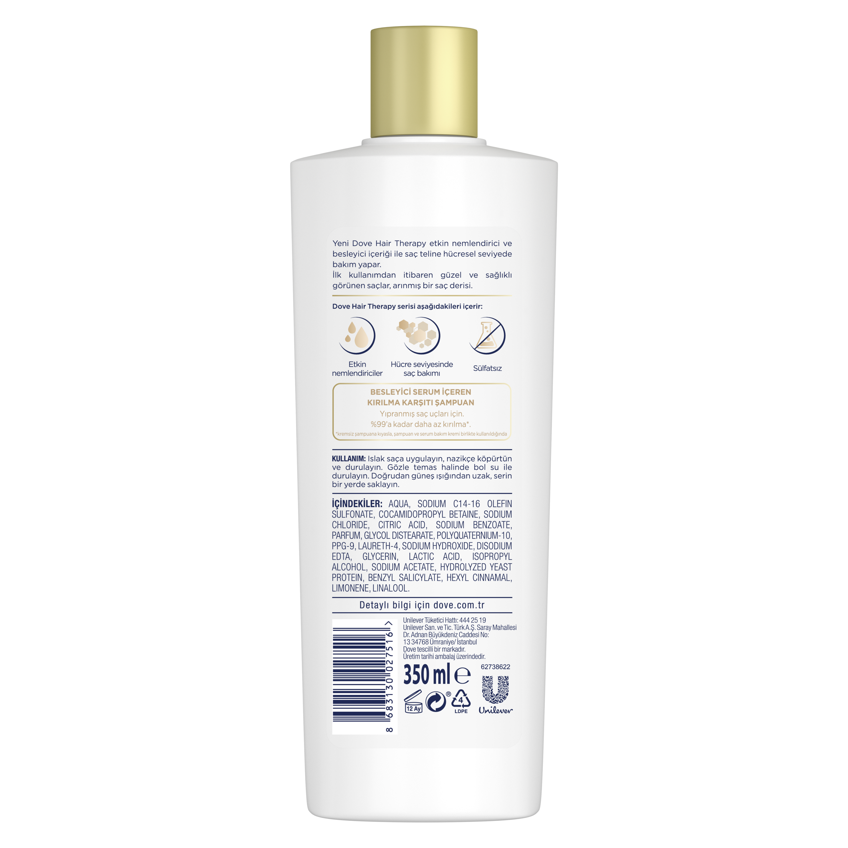Dove Hair Therapy Breakage Remedy Sülfatsız Saç Bakım Şampuanı