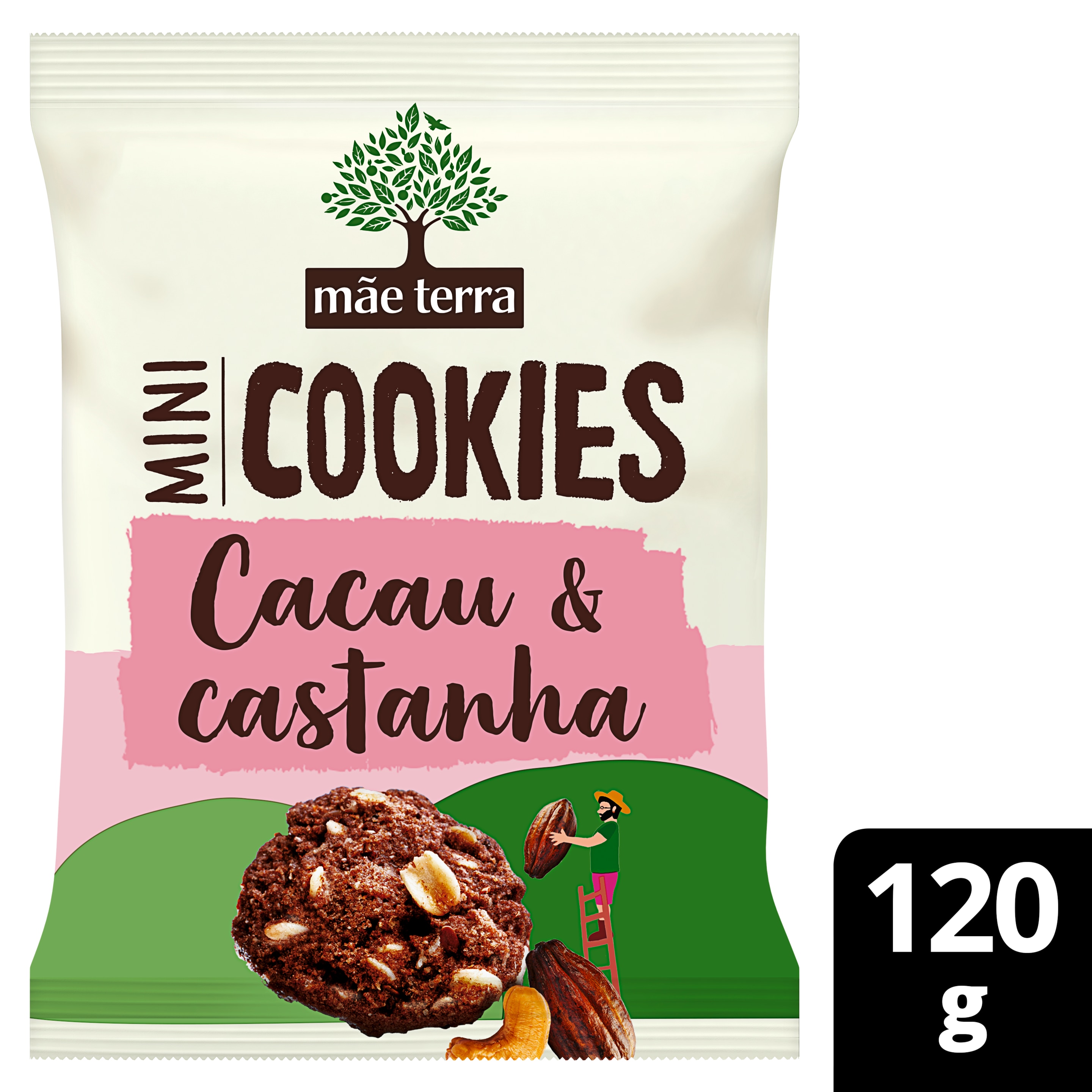 Mini Cookies Cacau e Castanhas  120g packshot