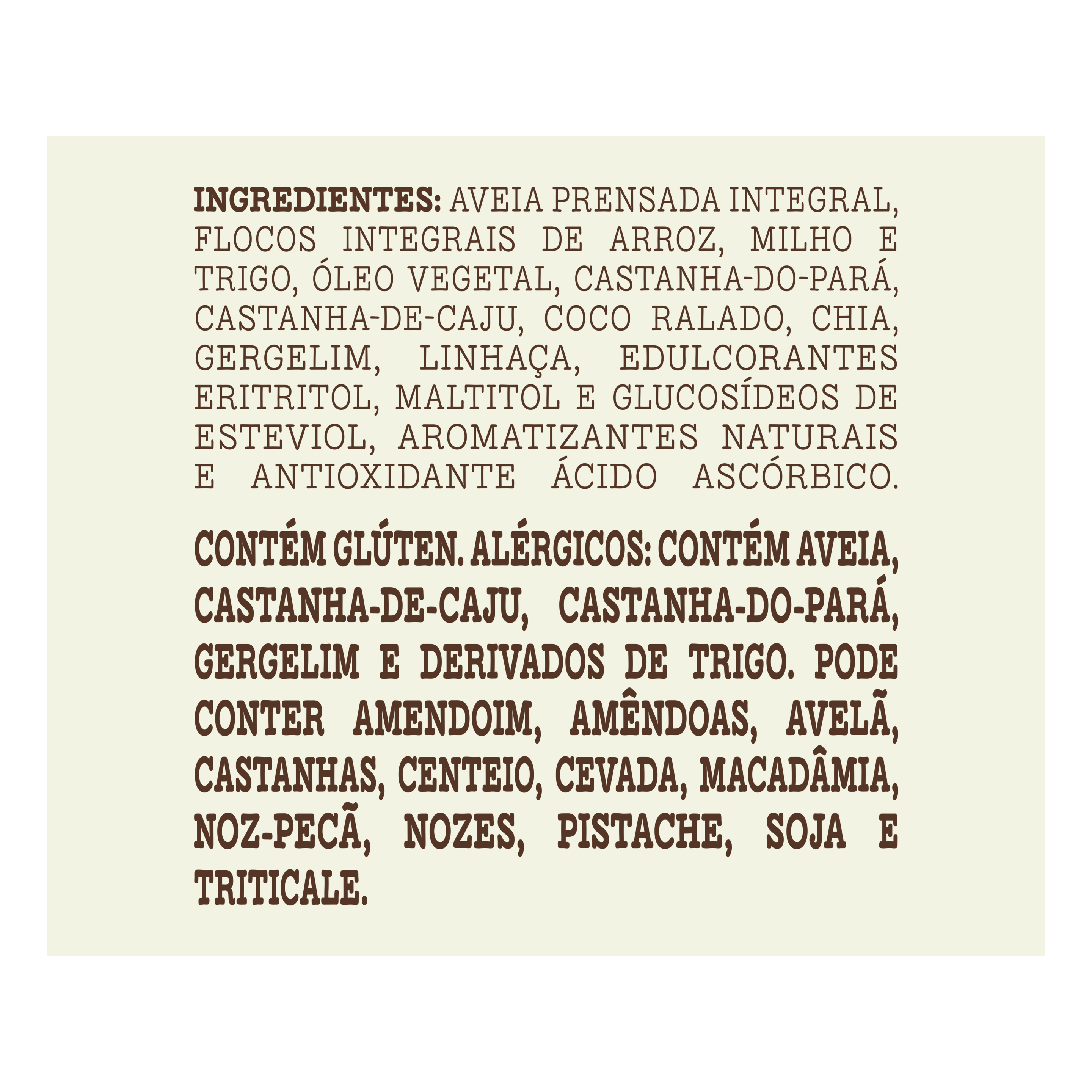 Granola Tradicional Zero Açúcares