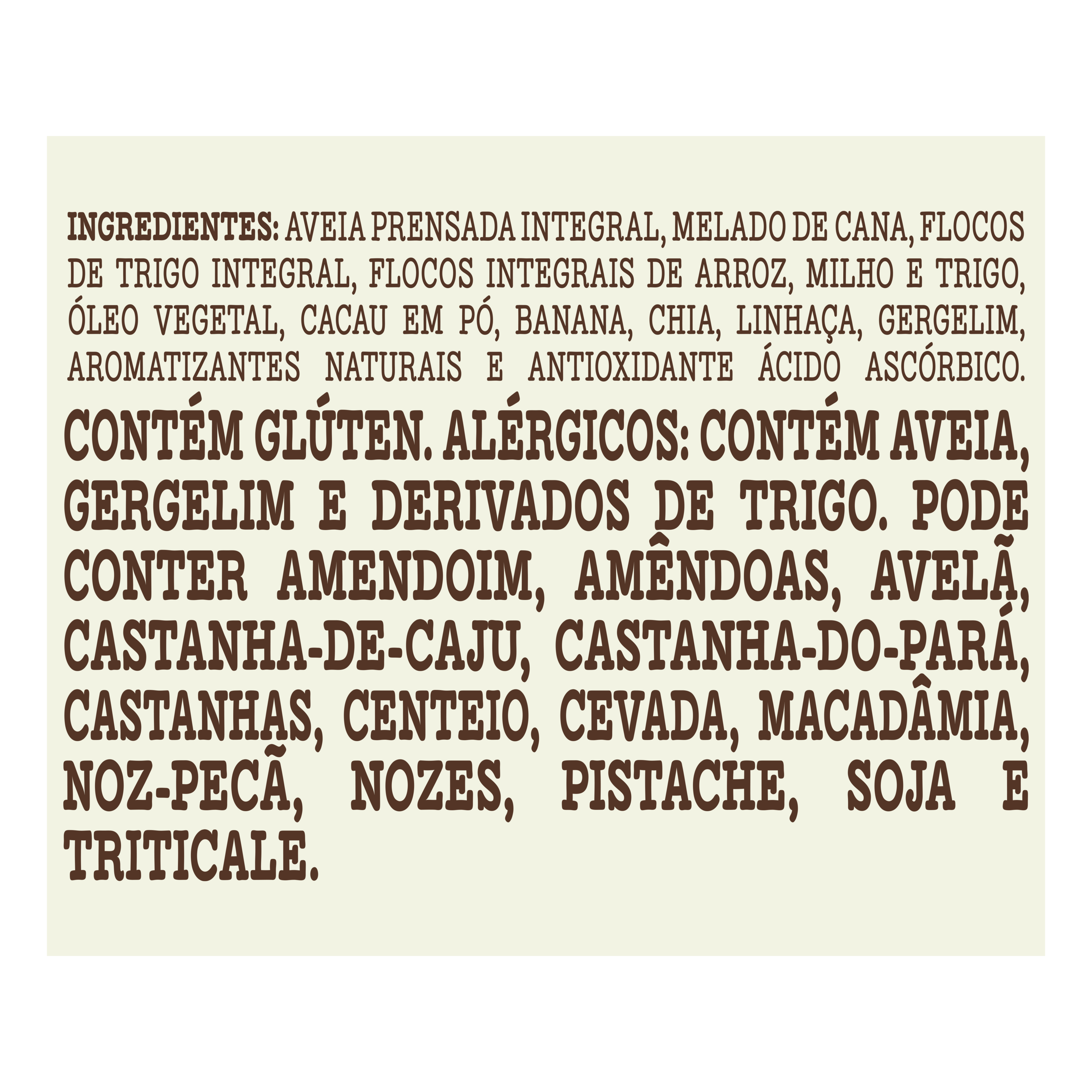 Granola Banana e Cacau