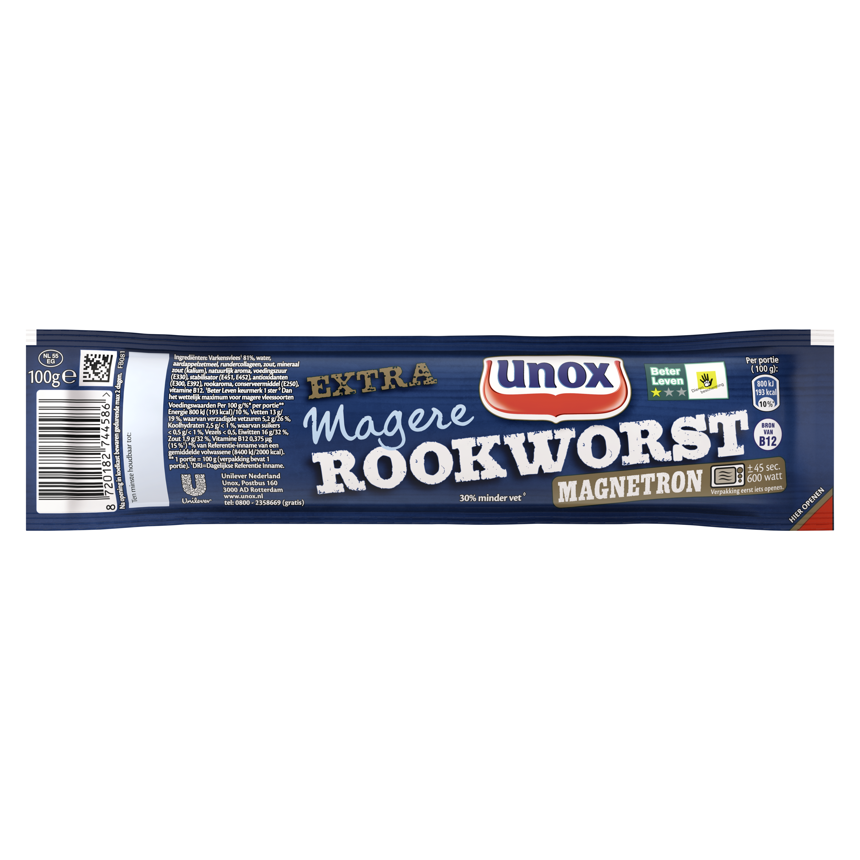 Unox  Rookworst magere magnetron 100 g