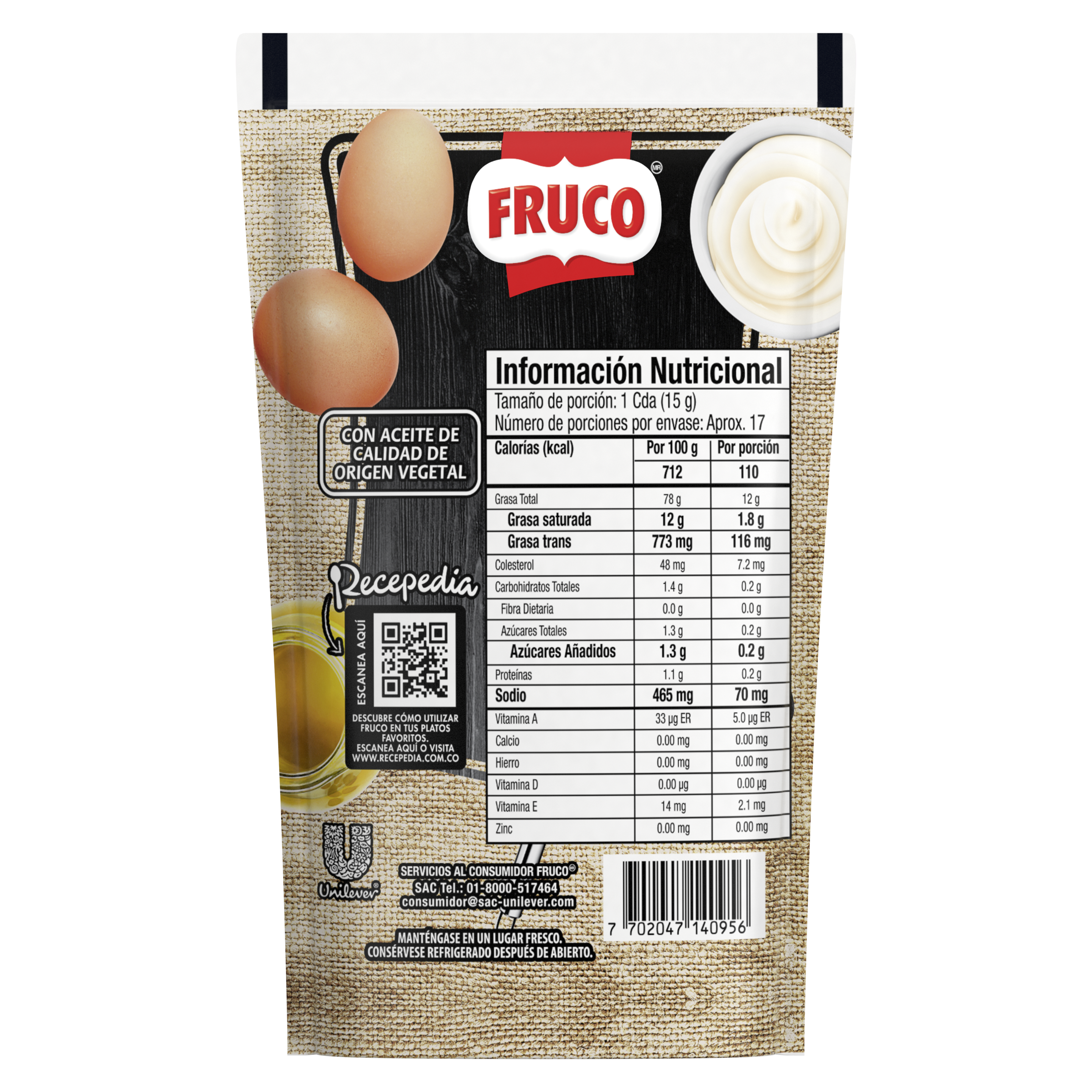 Mayonesa Receta Artesanal Fruco Doypack 250g
