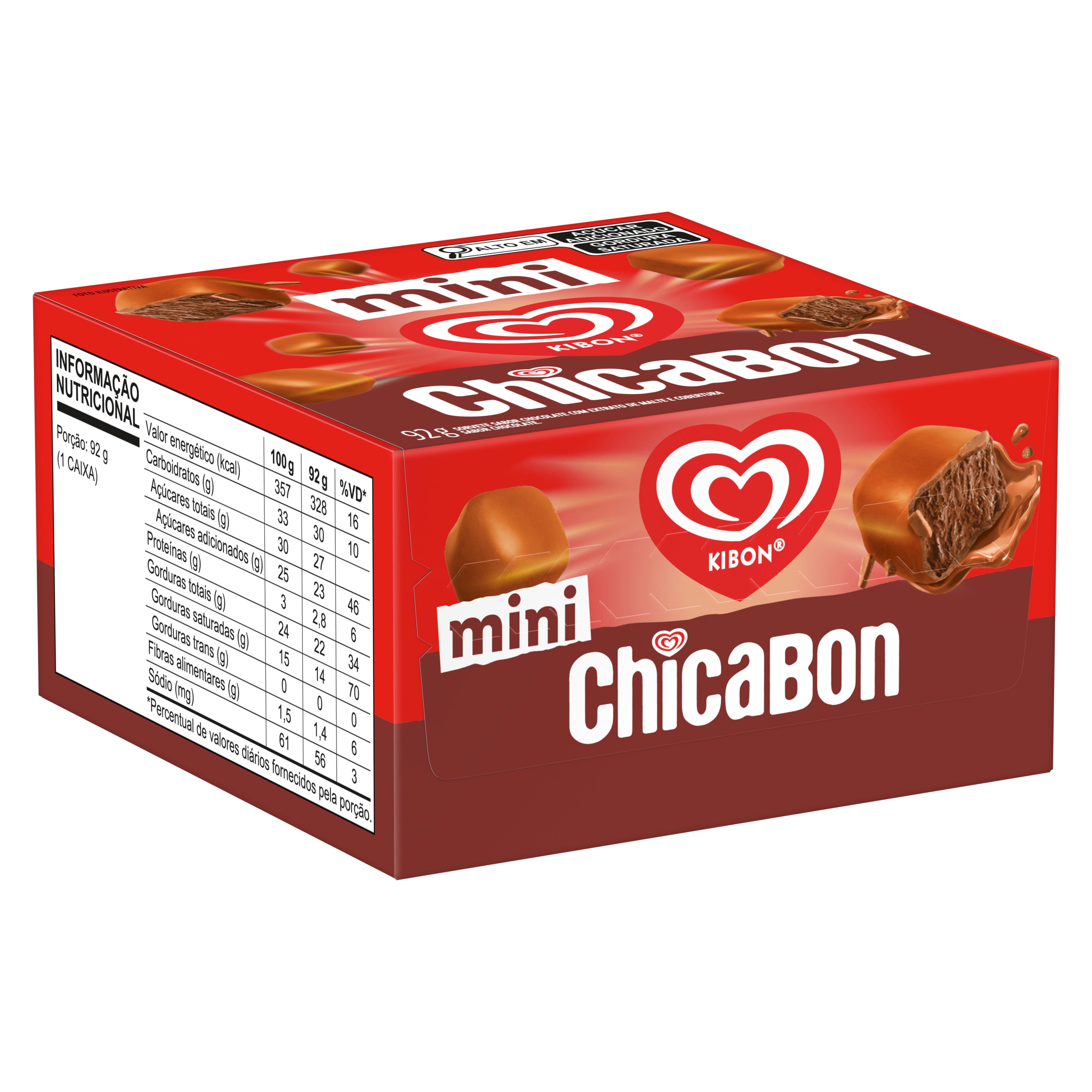 Caixinha com bombons do Mini Chicabon
