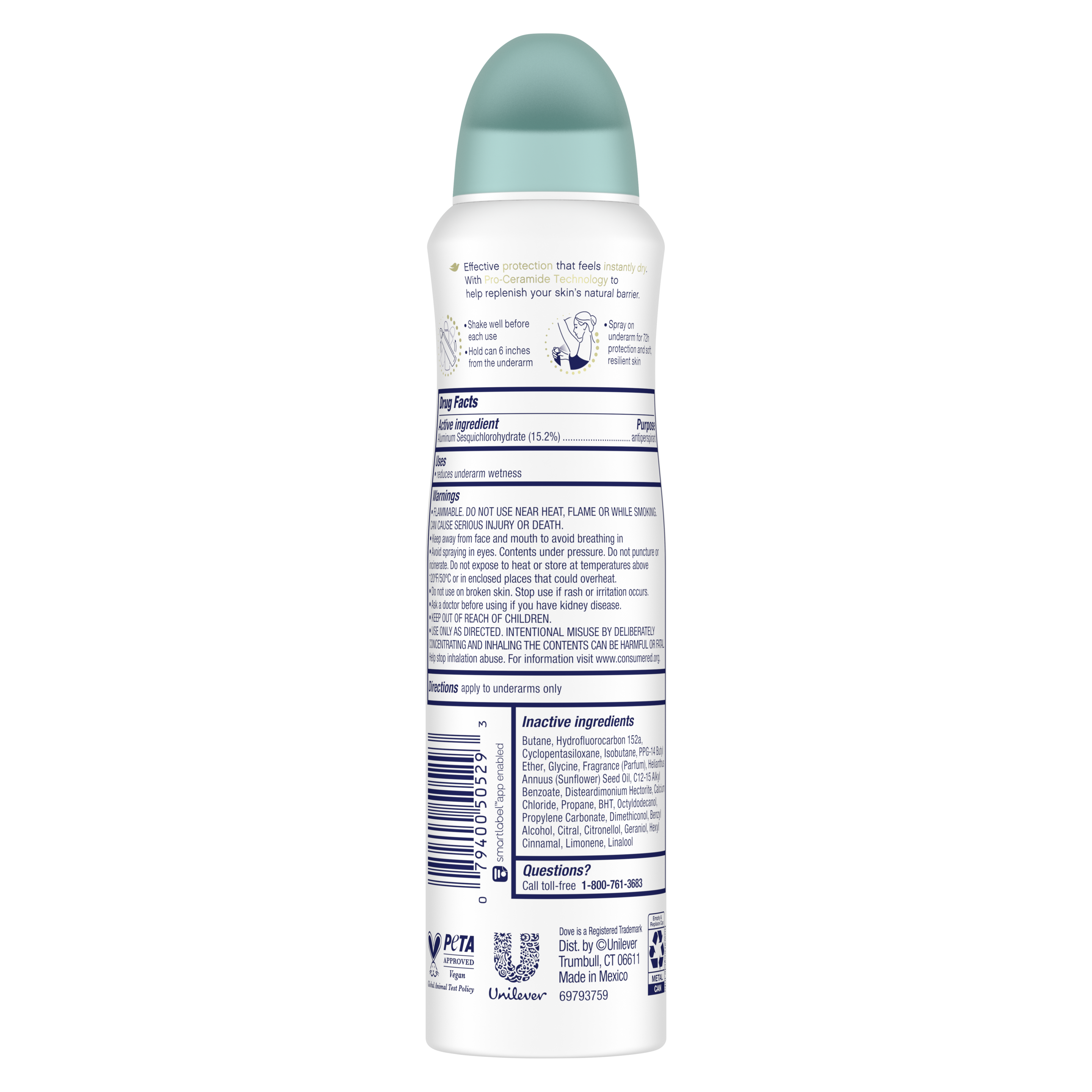 Advanced Care Coconut Water & Sweet Lime Antiperspirant Dry Spray