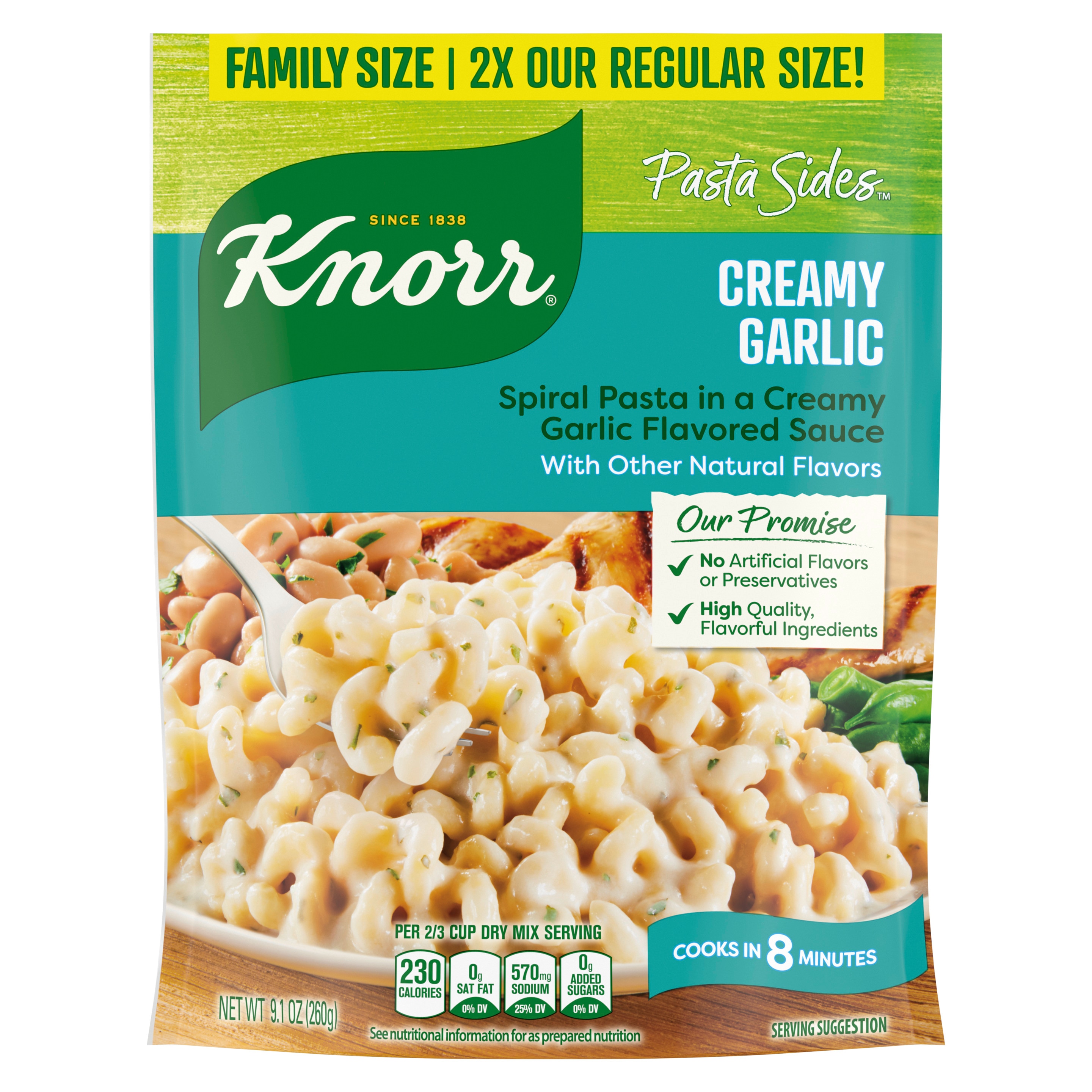 Family Size Creamy Garlic Pasta Side | Knorr US