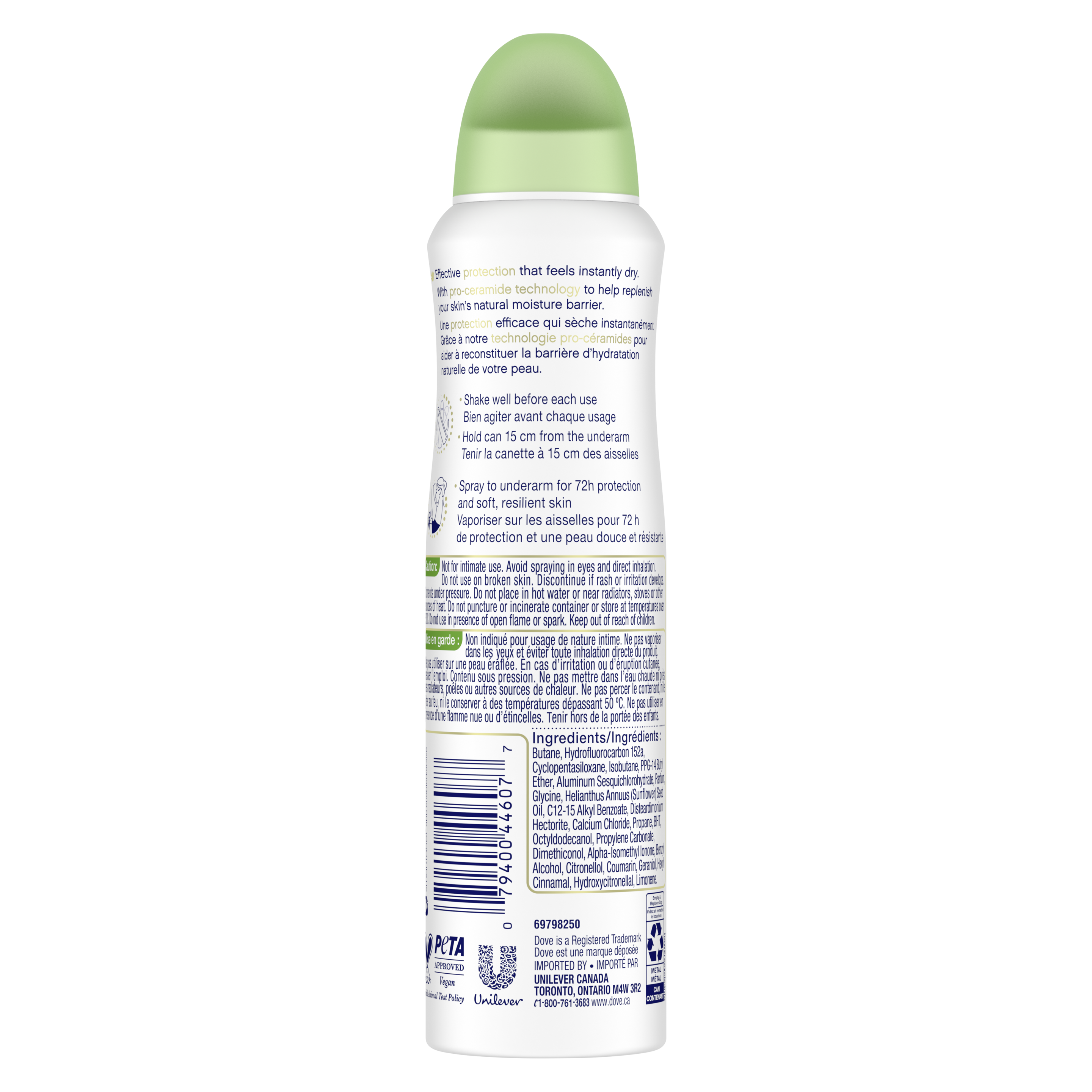 Advanced Care Dry Spray Antiperspirant Cool Essentials 107g Back