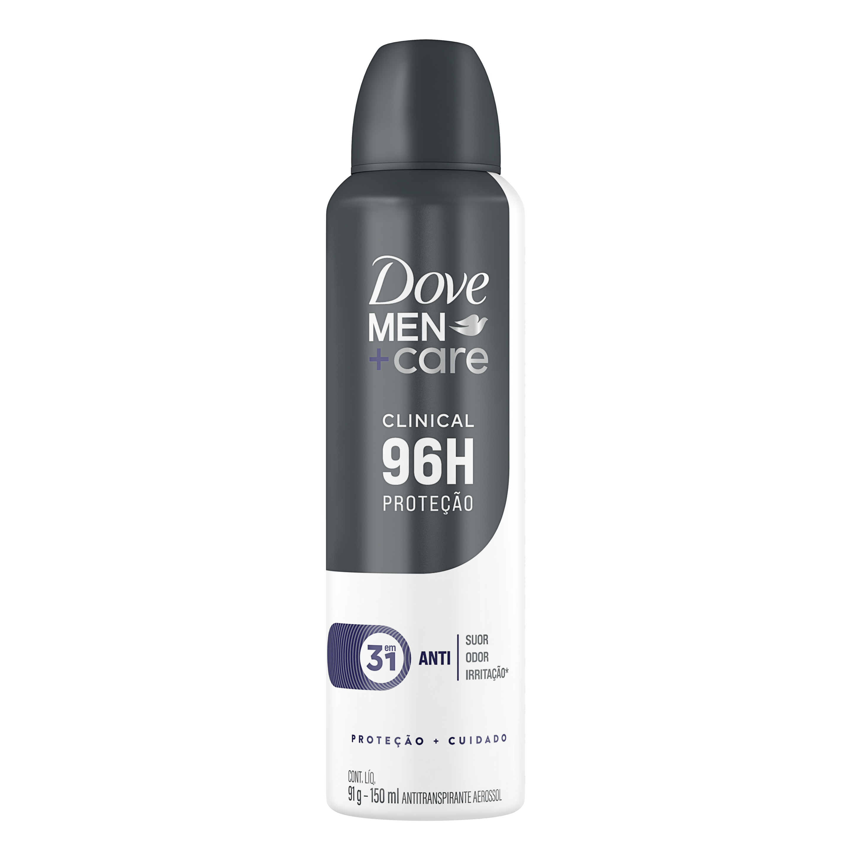 Desodorante Antitranspirante Aerosol Dove Men+Care Clinical Cuidado Total 150ml