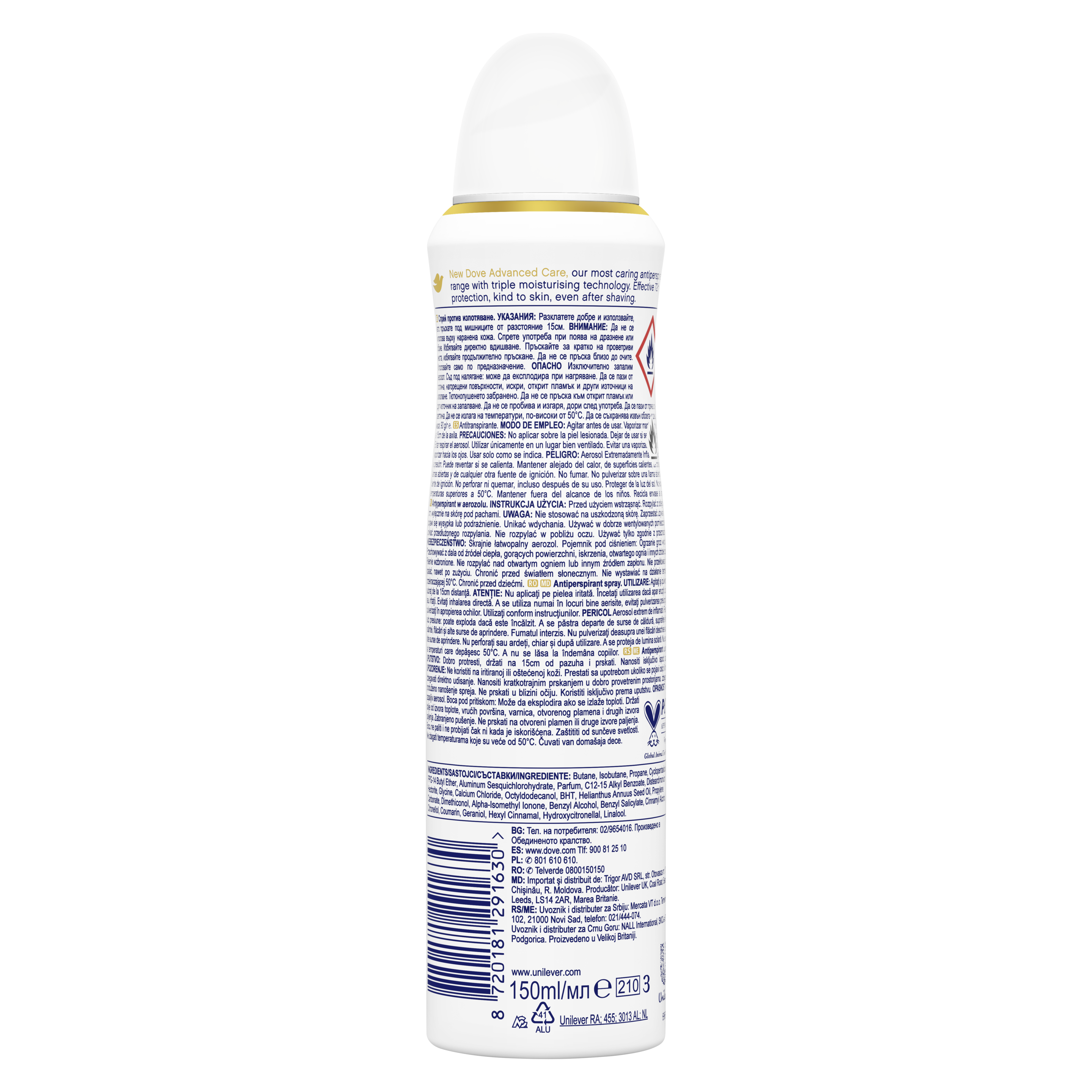 Dove Antitranspirante Aerosol Invisible Dry
