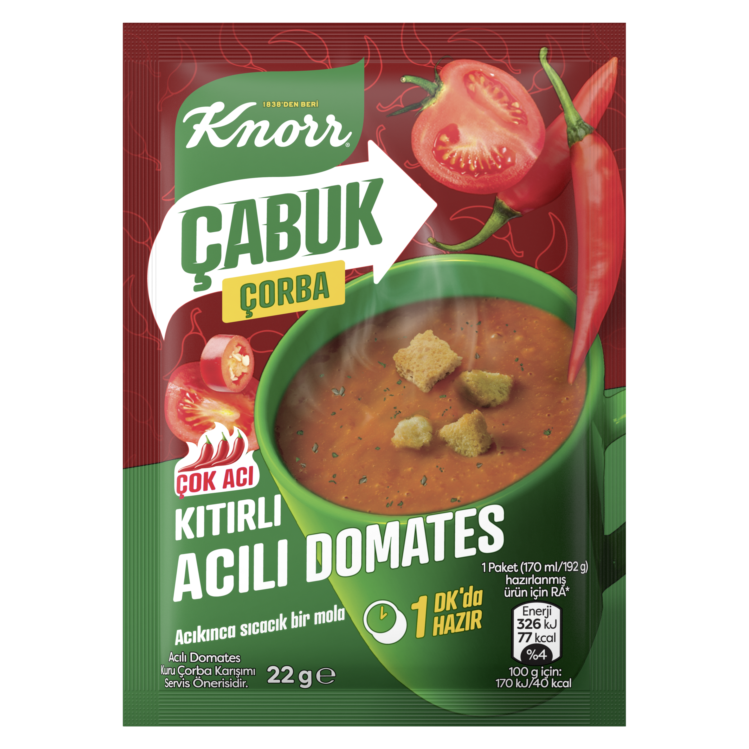 Acılı Domates Çorbası