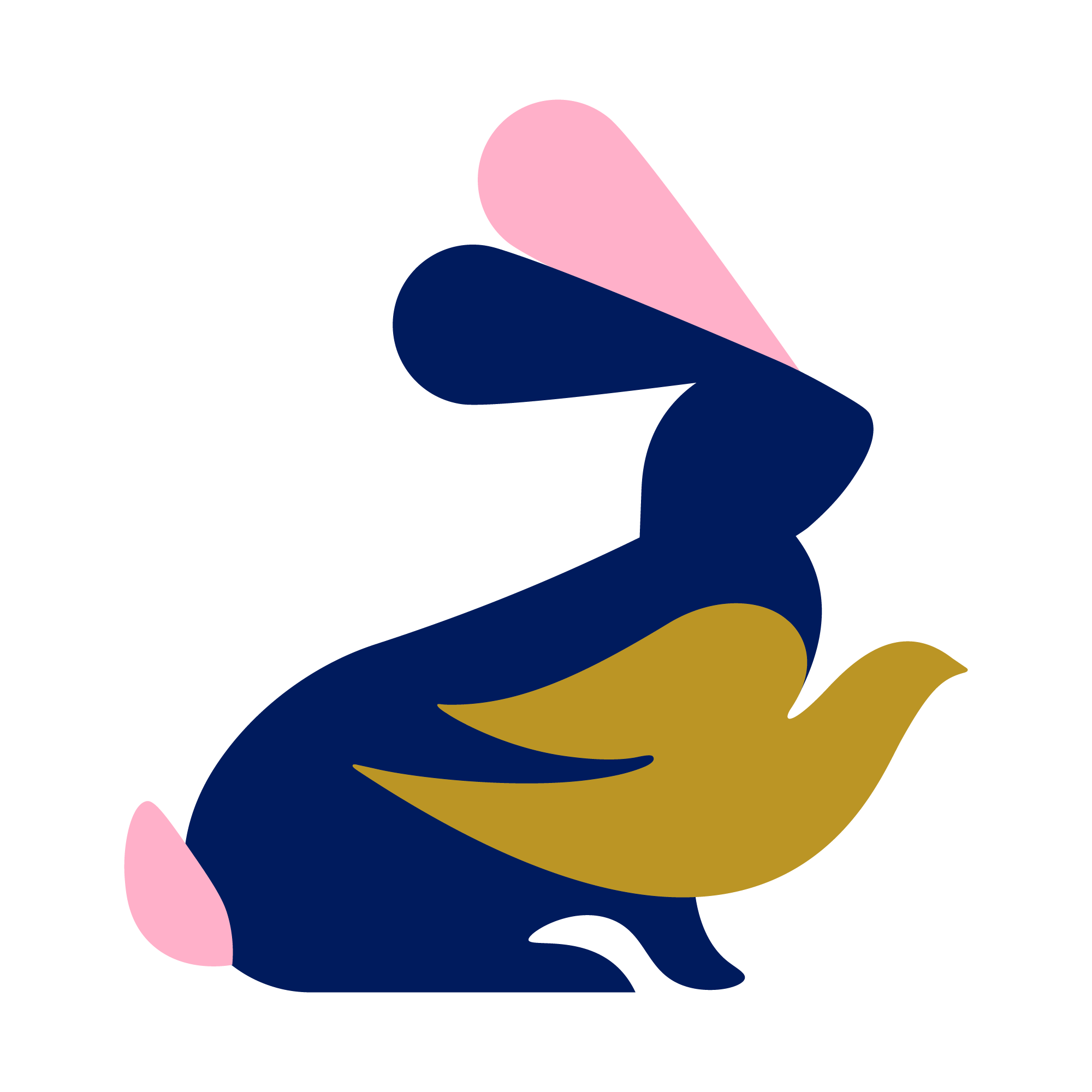 Dove logo beside the PETA cruelty-free bunny logo