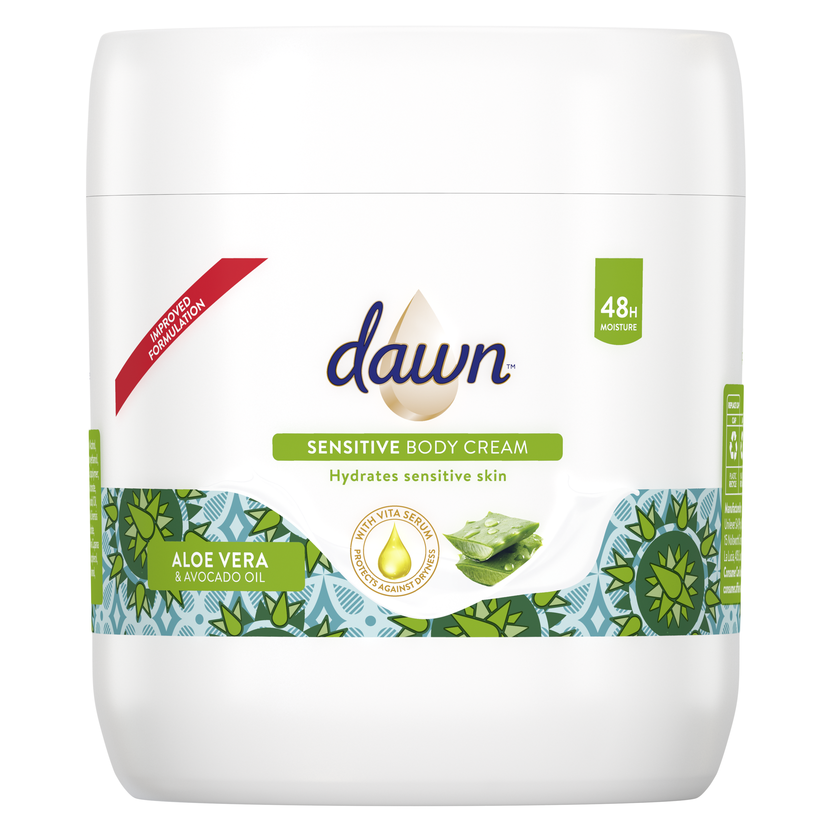 Dawn Aloe Vera & Avocado Oil Body Cream 400ml